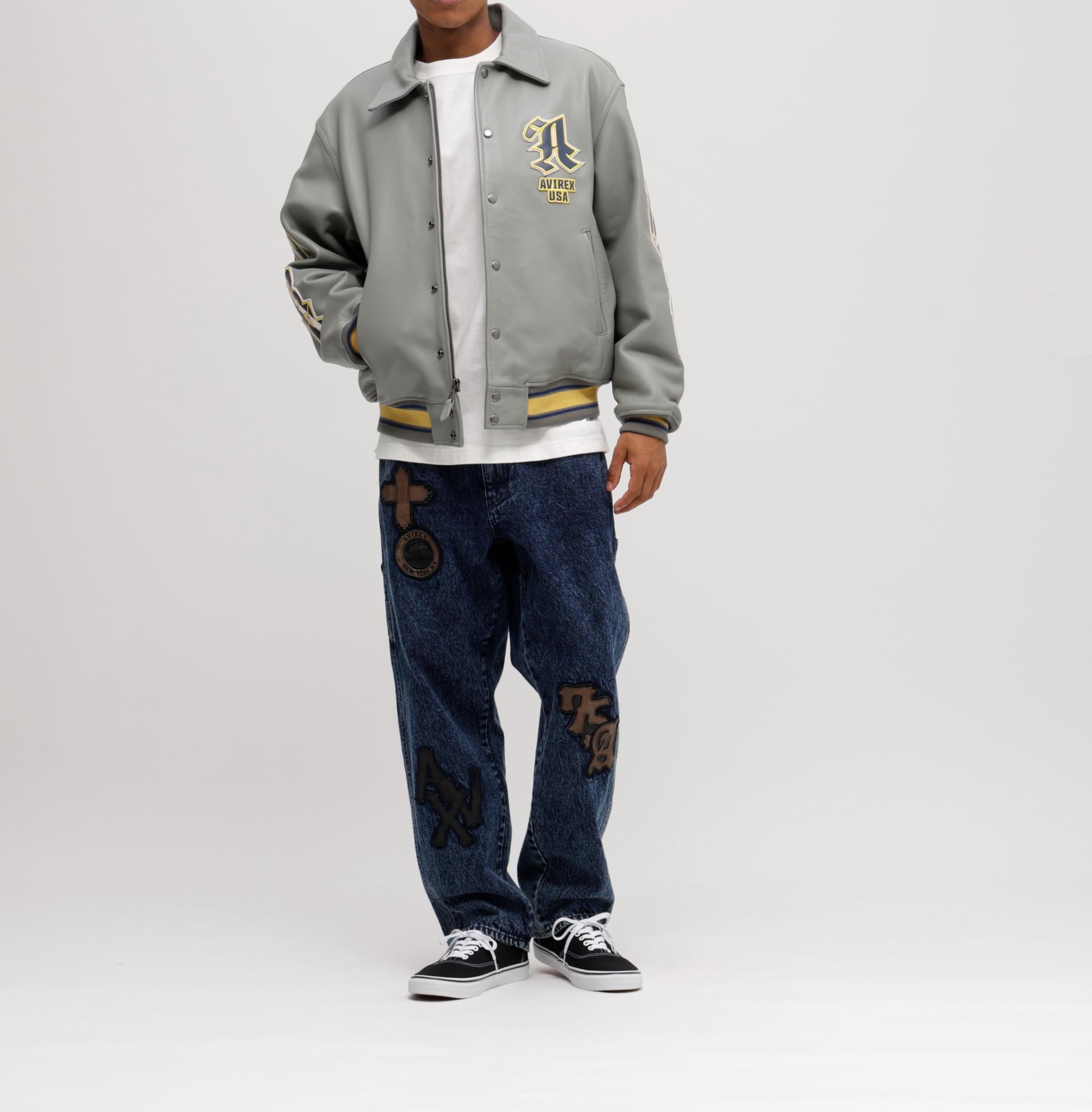 50th Anniversary Graphic Varsity Leather Jacket
