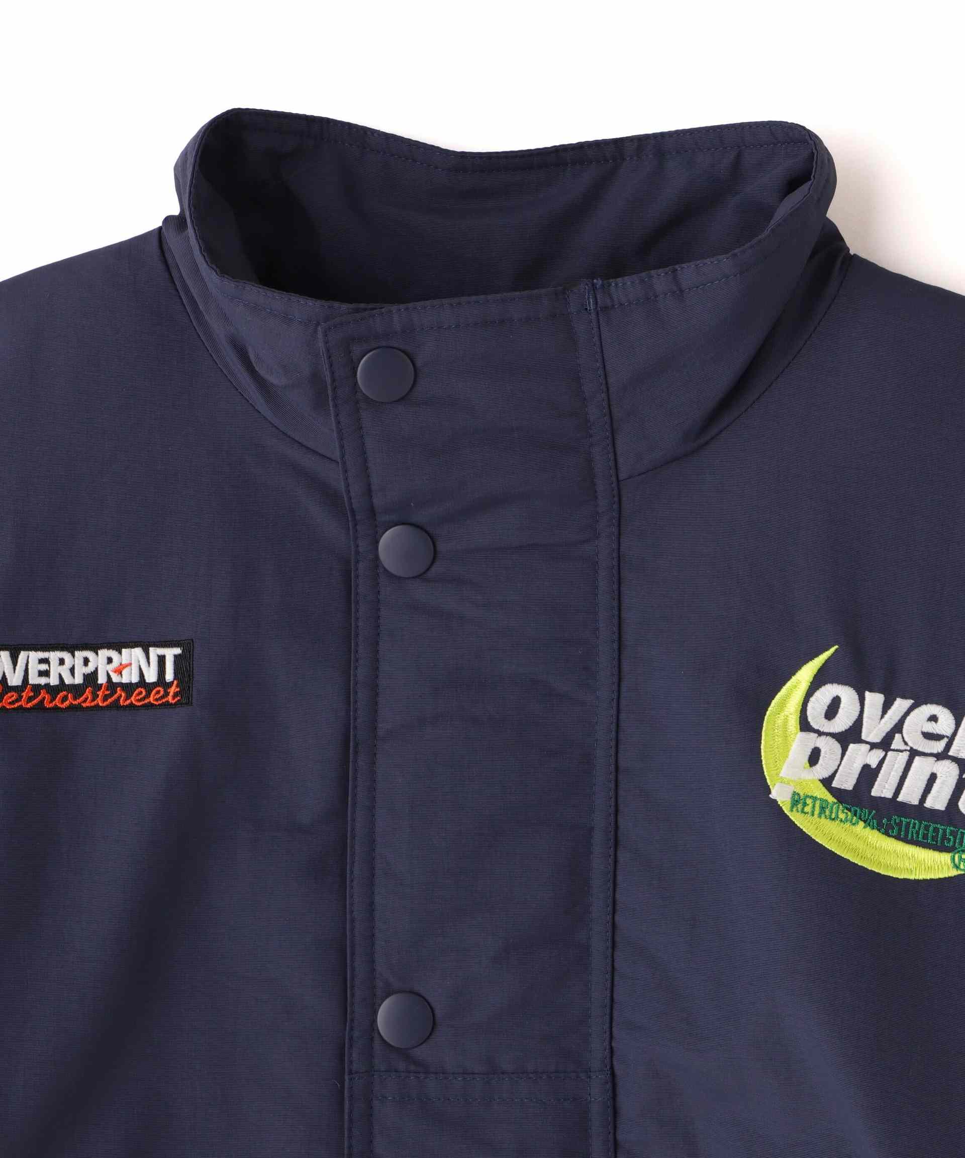 ovepint/オーバープリント/HALF ZIP STADIUM JACKET ネイビー