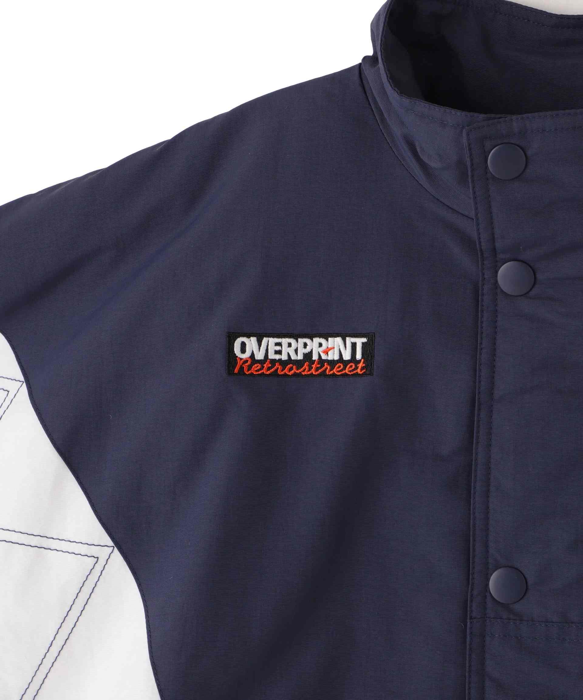 ovepint/オーバープリント/HALF ZIP STADIUM JACKET ネイビー