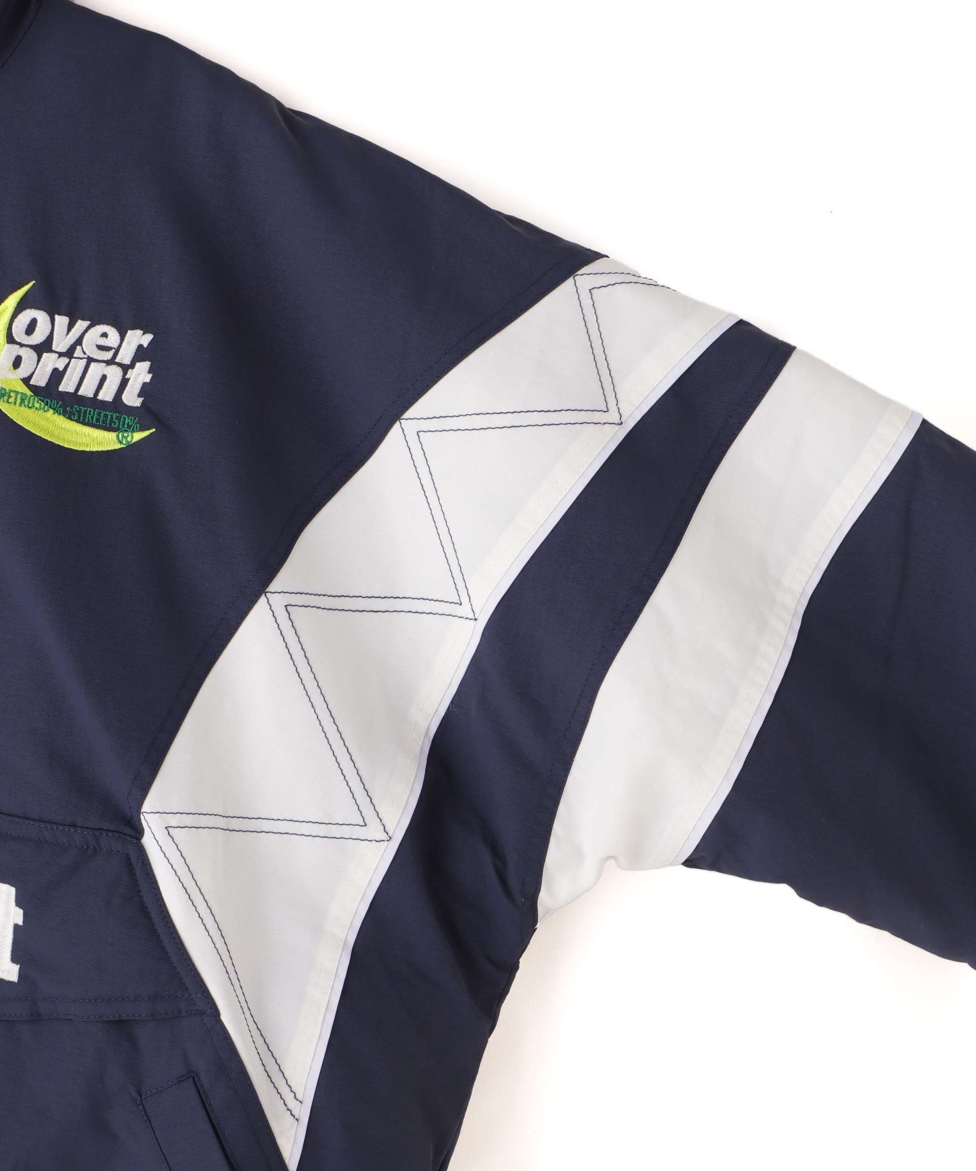 ovepint/オーバープリント/HALF ZIP STADIUM JACKET ネイビー