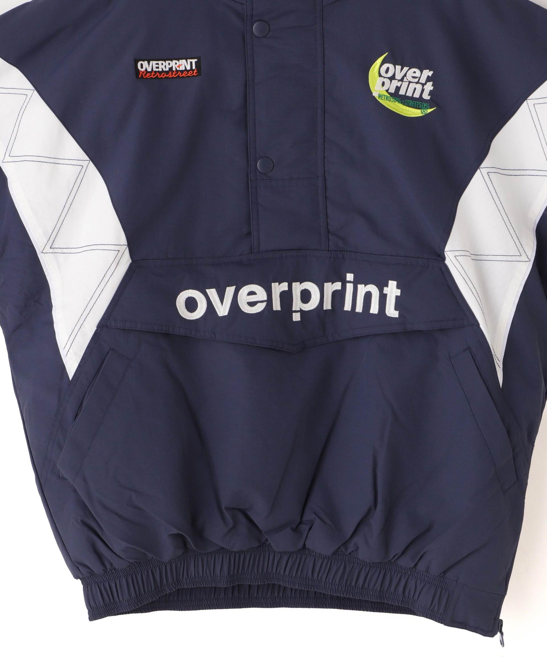 ovepint/オーバープリント/HALF ZIP STADIUM JACKET ネイビー