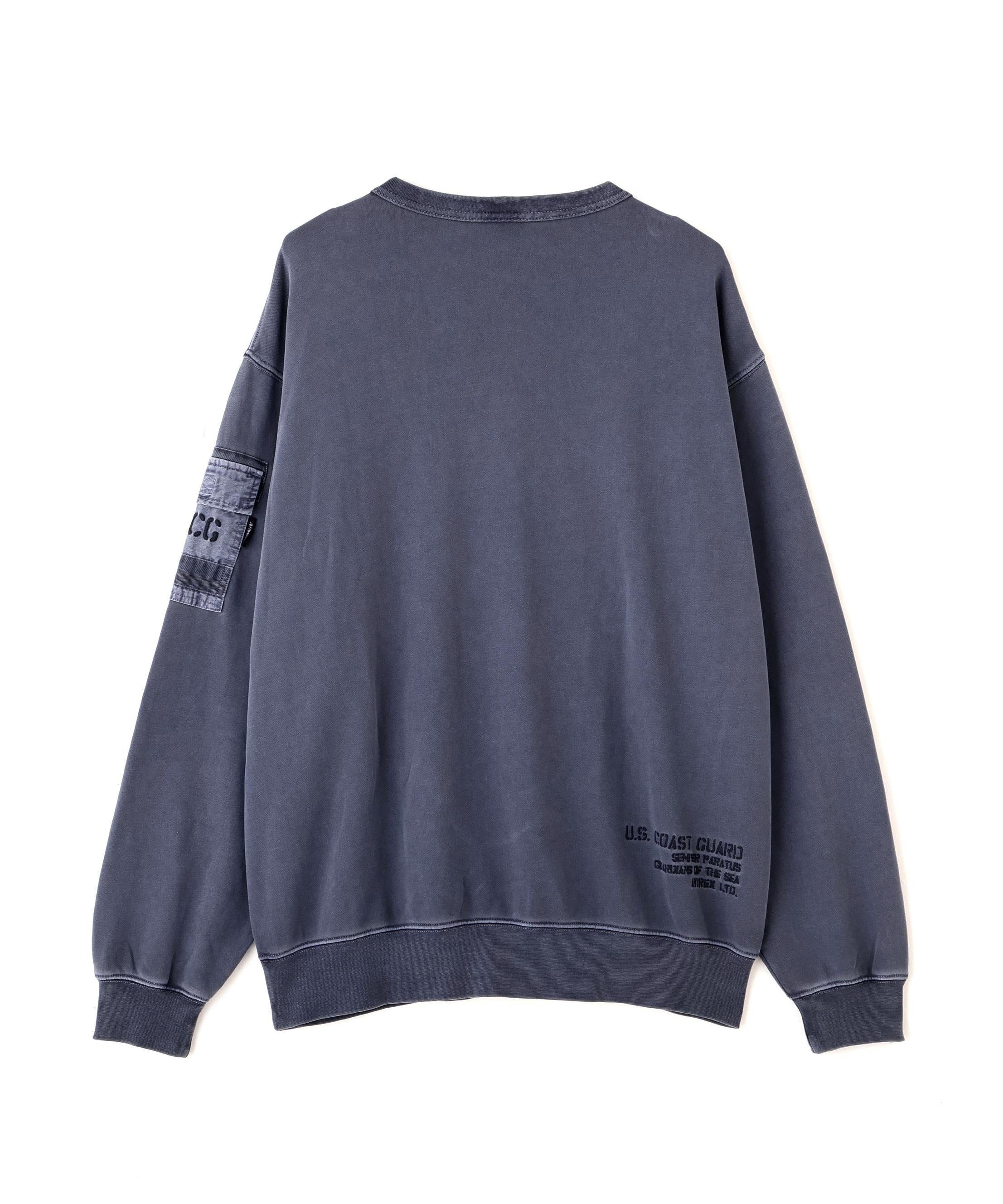 FADED MIL.POCKET CREWNECK SWEAT ブルーグレー5