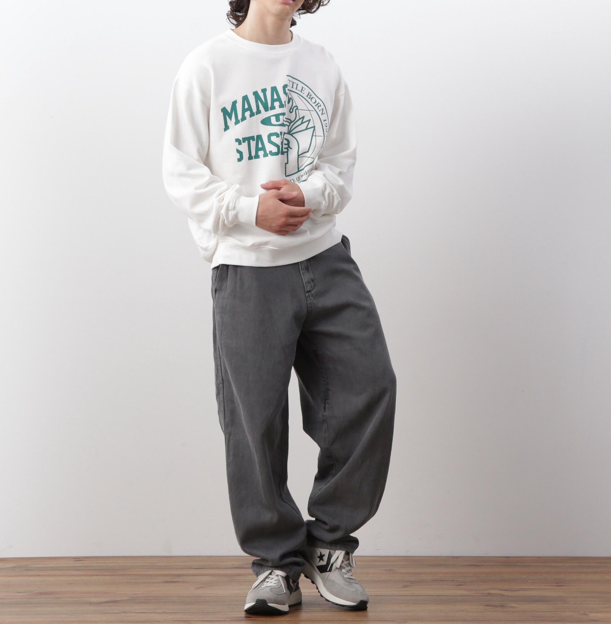 MANASTASH/マナスタッシュ/CiTee SWEAT COLLEGIATE ホワイト