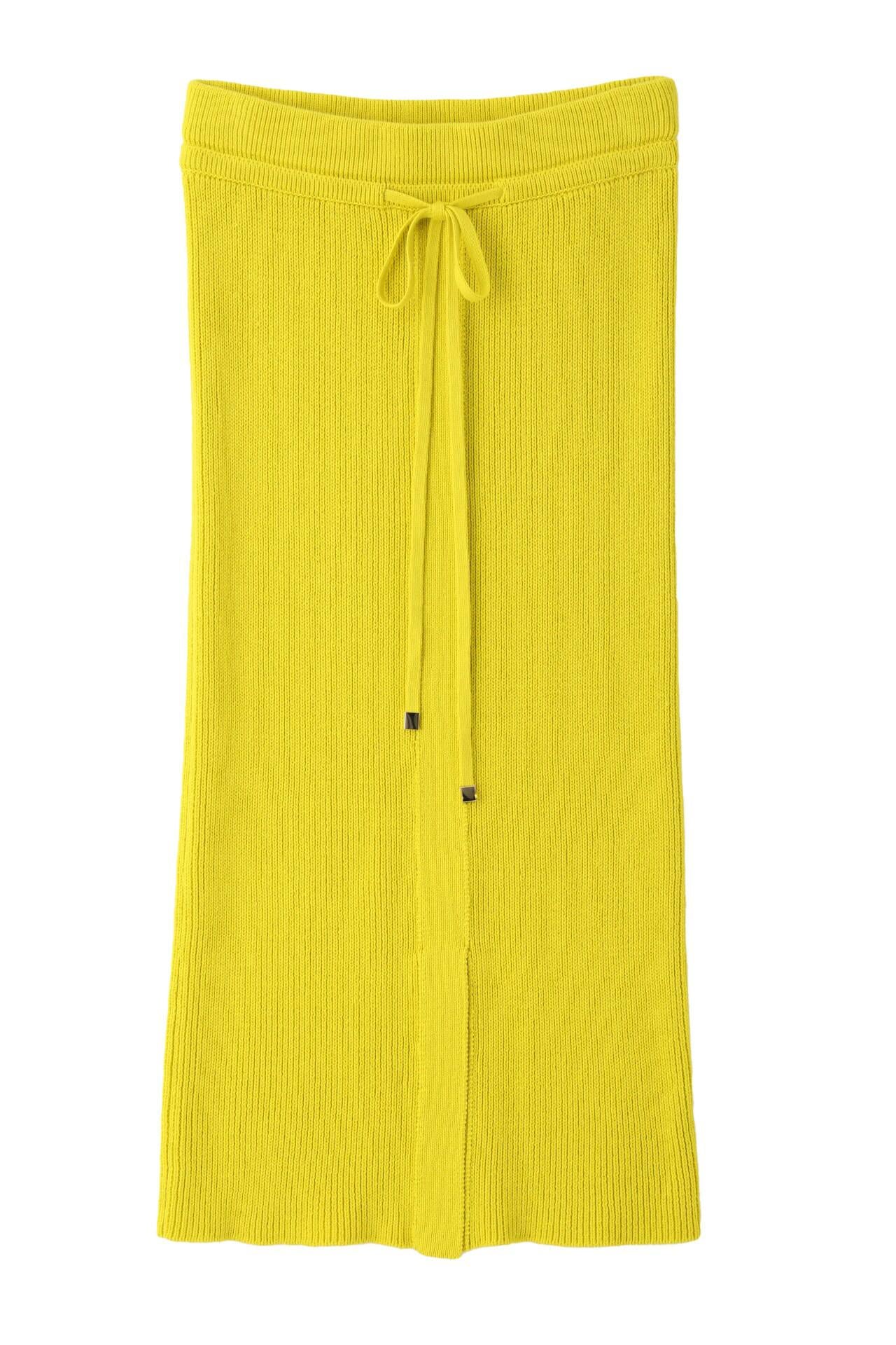 ◆ローゲージコットンアップスカート イエロー