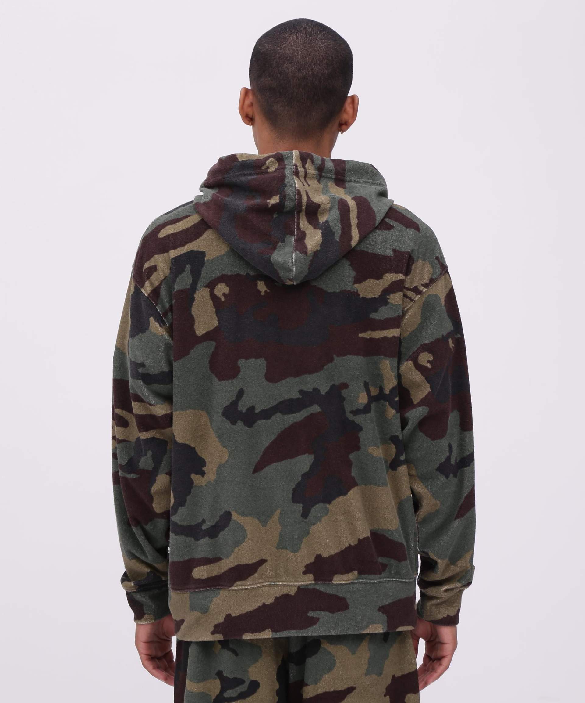 《直営店限定》PILE CAMO ZIP UP HOODIE / パイル カモ ジップアップ フーディー / AVI>EX /  カモ4