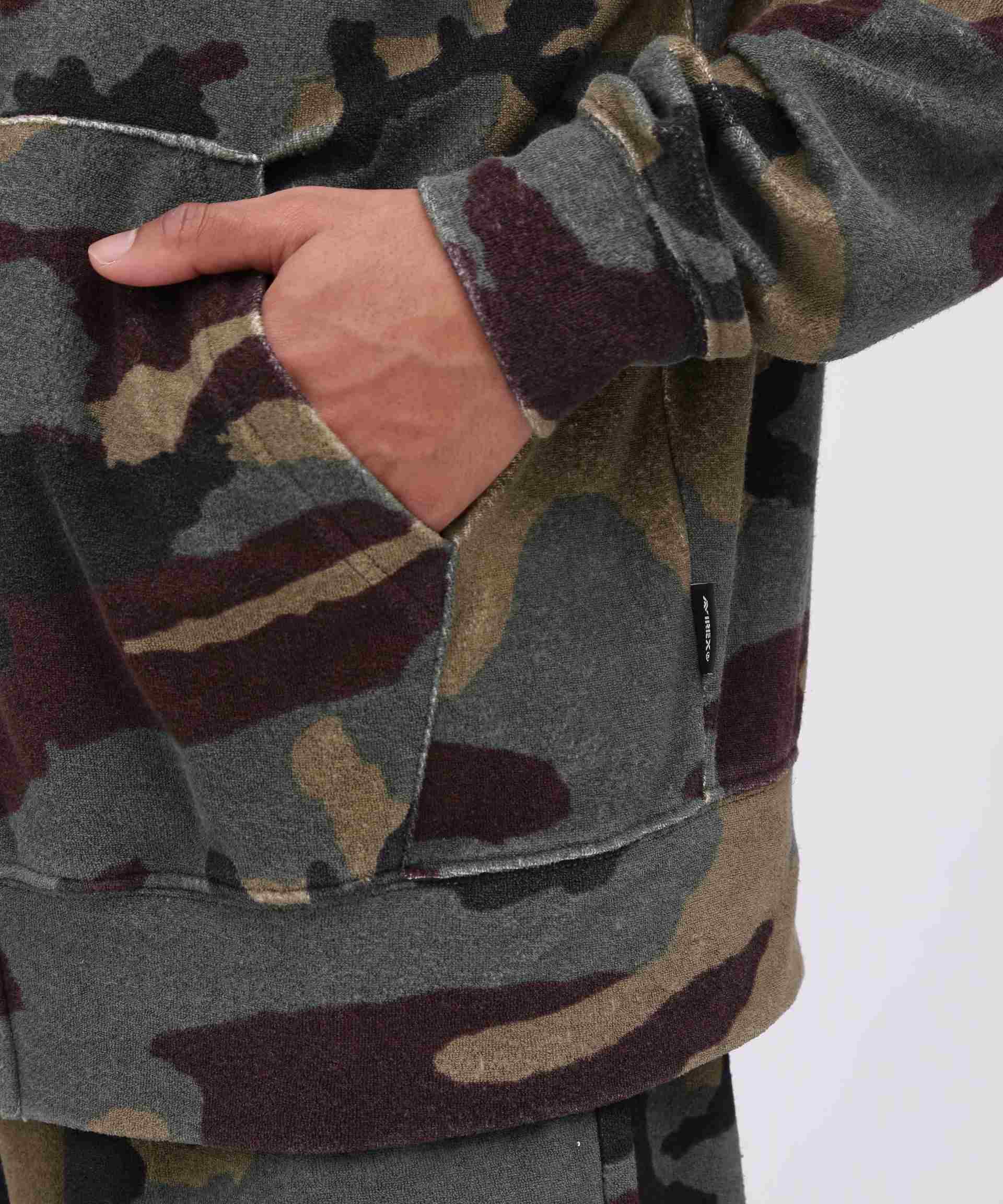 《直営店限定》PILE CAMO ZIP UP HOODIE / パイル カモ ジップアップ フーディー / AVI>EX /  カモ4