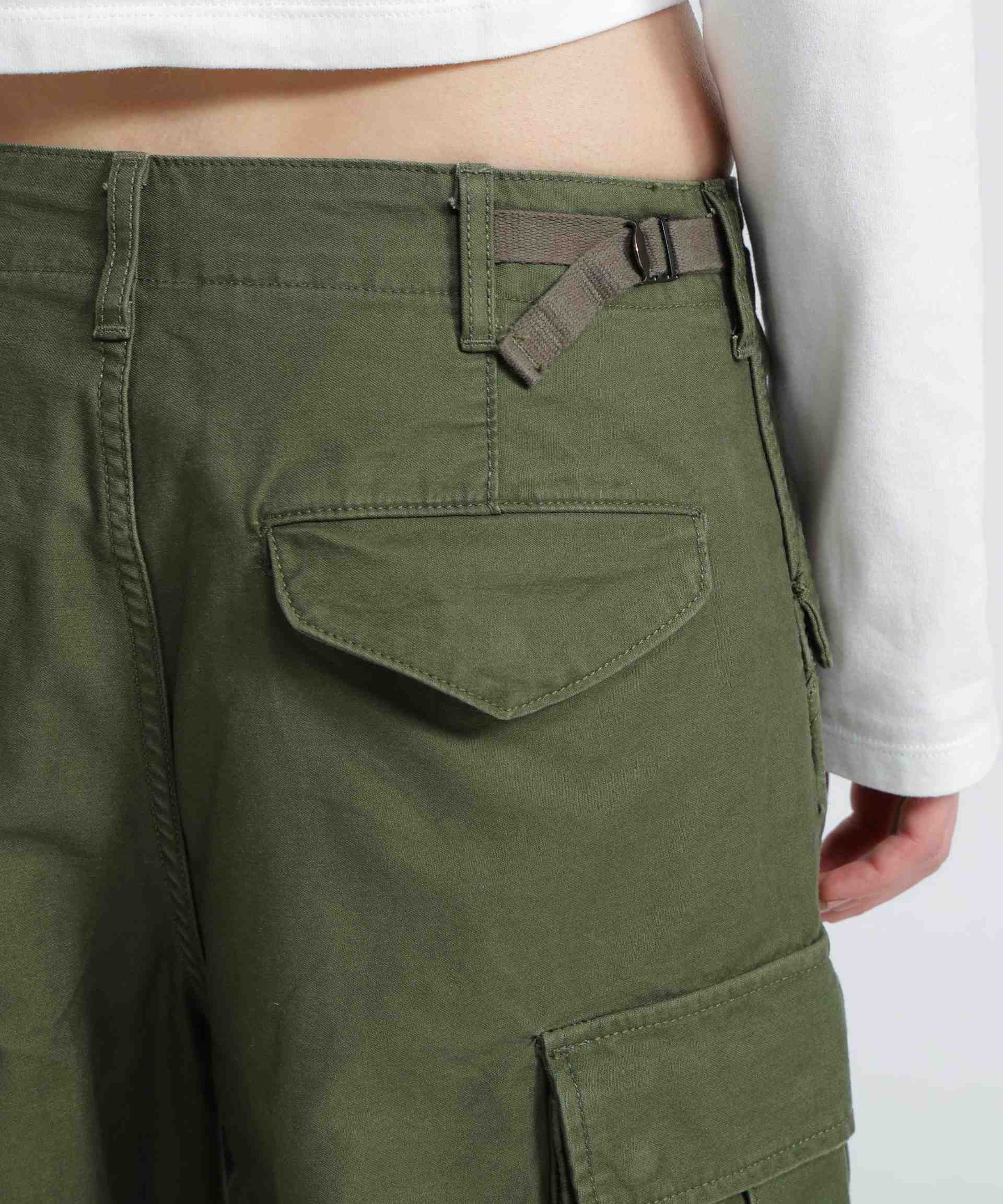 《WOMAN/直営店限定》NYLON/COTTON M-65 FATIGUE PANTS/ナイロンコットン M-65ファティーグパンツ オリーブ