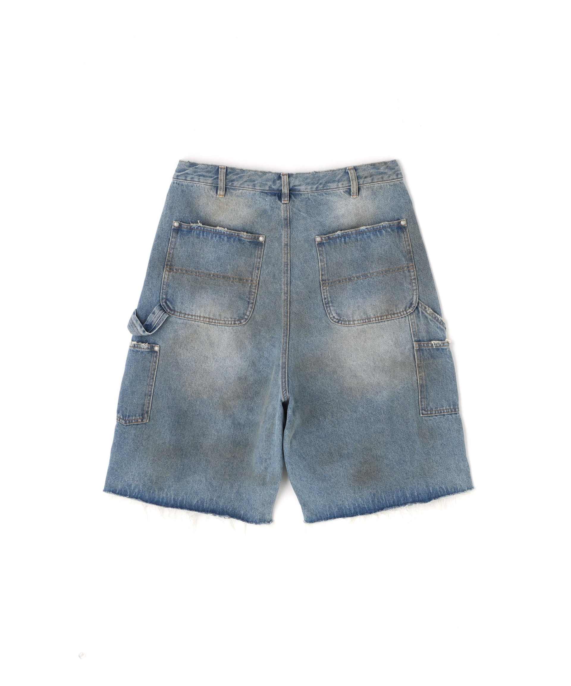 WHITELAND/white land/DENIM DOUBLE KNEE SHORT PANT