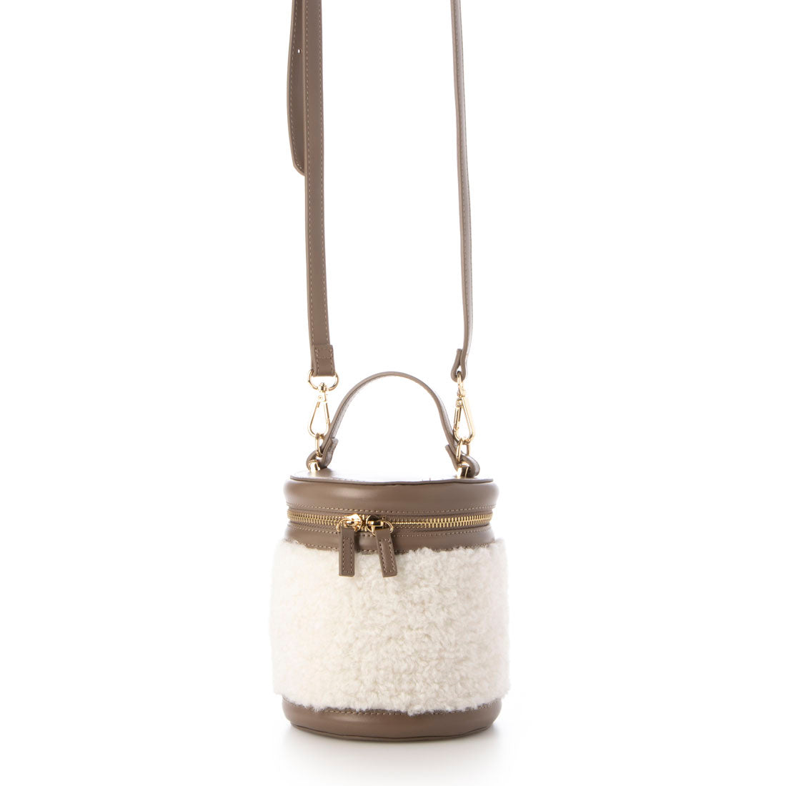 Twelve Agenda 12Twelve Agenda Eco-Fur 2way Circle Vanity Bag
