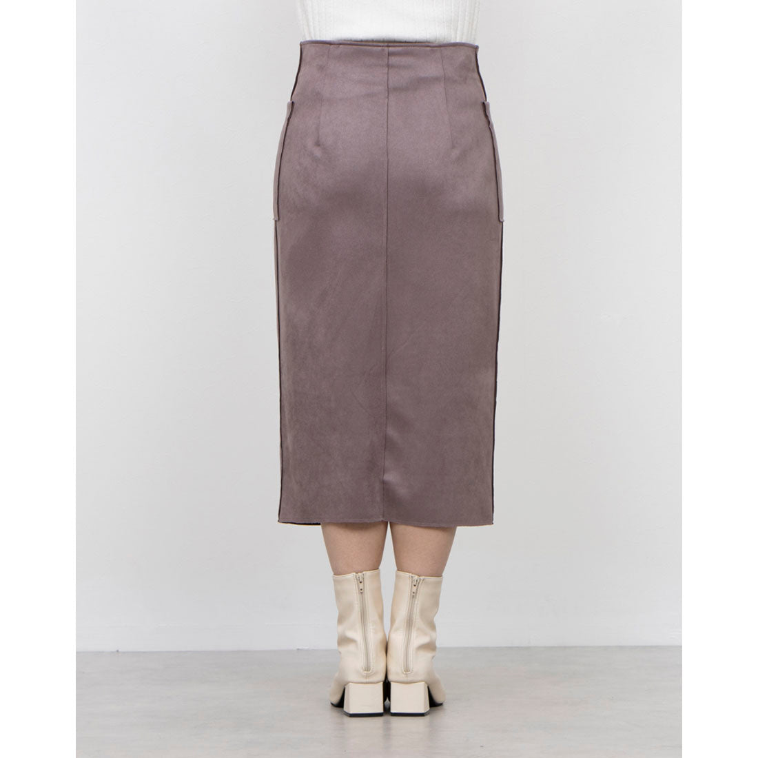 トゥエルブアジェンダ 12Twelve Agenda フェイクスエード両ポケタイトスカート （ピンク） ピンク