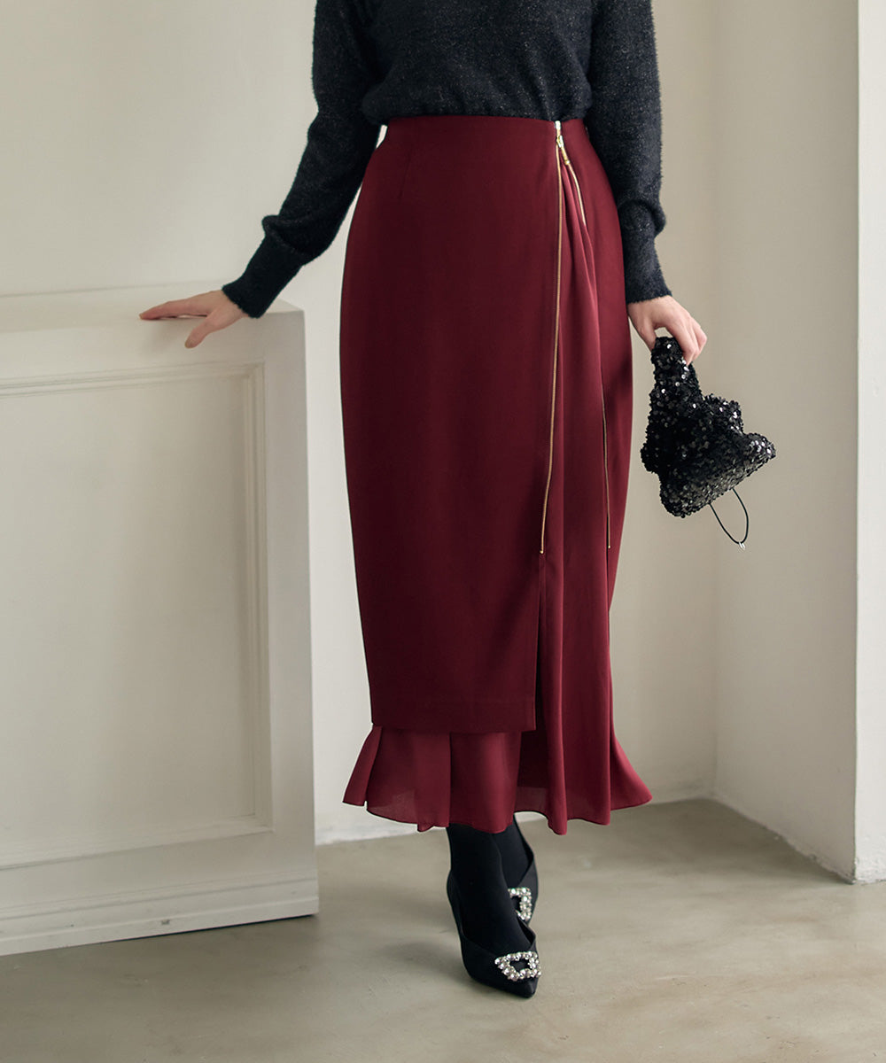 トゥエルブアジェンダ 12Twelve Agenda 3wayスカート （ボルドー） ボルドー