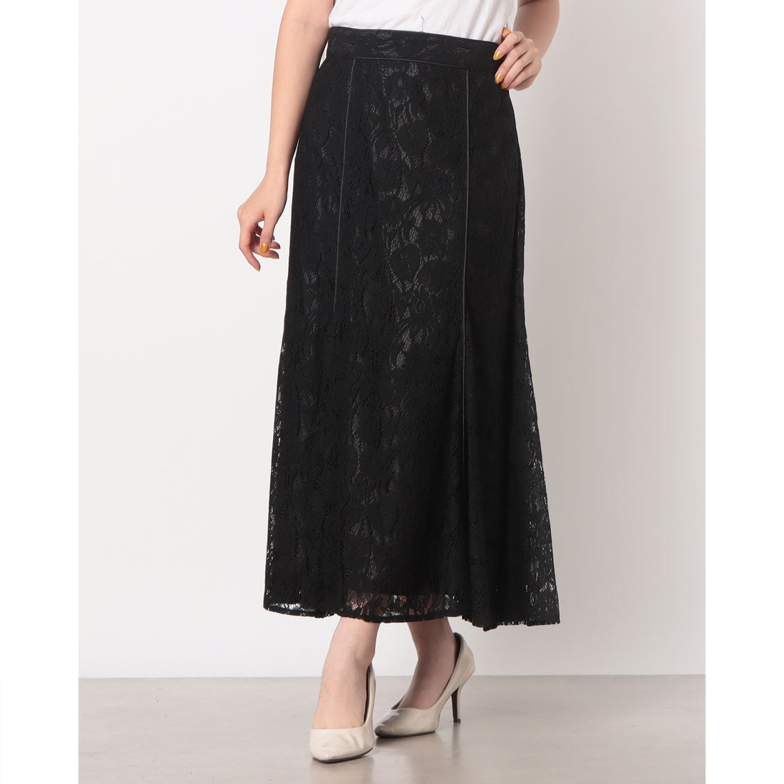 トゥエルブアジェンダ 12Twelve Agenda レースマーメイドスカート （ブラック） ブラック