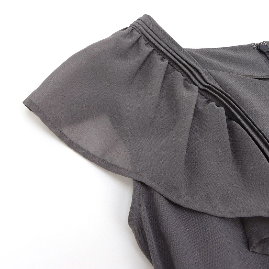 トゥエルブアジェンダ 12Twelve Agenda フリルドッキングワンピース （グレー） グレー