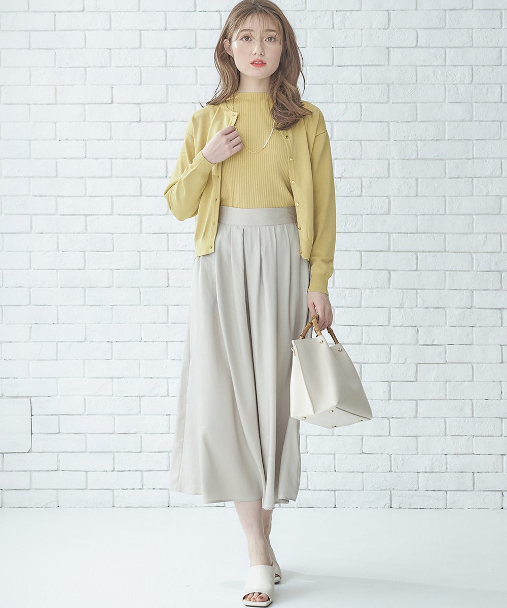 トゥエルブアジェンダ 12Twelve Agenda クルーネック金釦ニットカーディガン （イエロー） イエロー