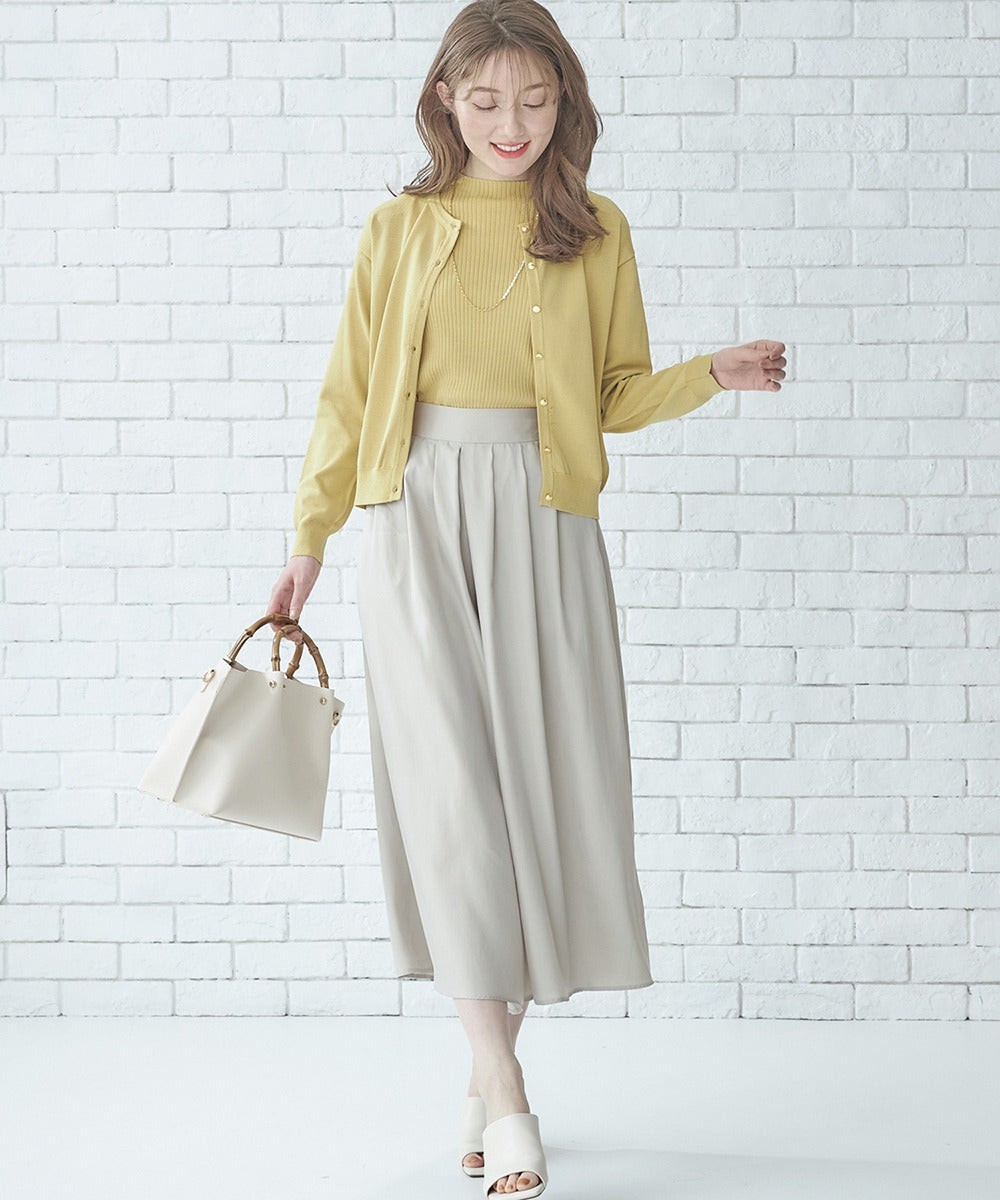 トゥエルブアジェンダ 12Twelve Agenda クルーネック金釦ニットカーディガン （イエロー） イエロー