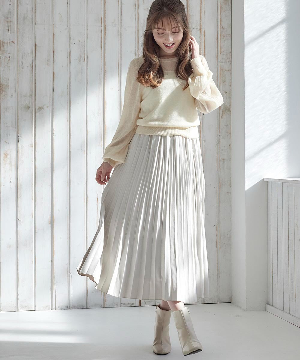 トゥエルブアジェンダ 12Twelve Agenda クルーネックシアーニットプルオーバー