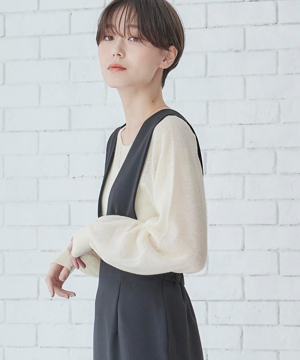 トゥエルブアジェンダ 12Twelve Agenda クルーネックシアーニットプルオーバー