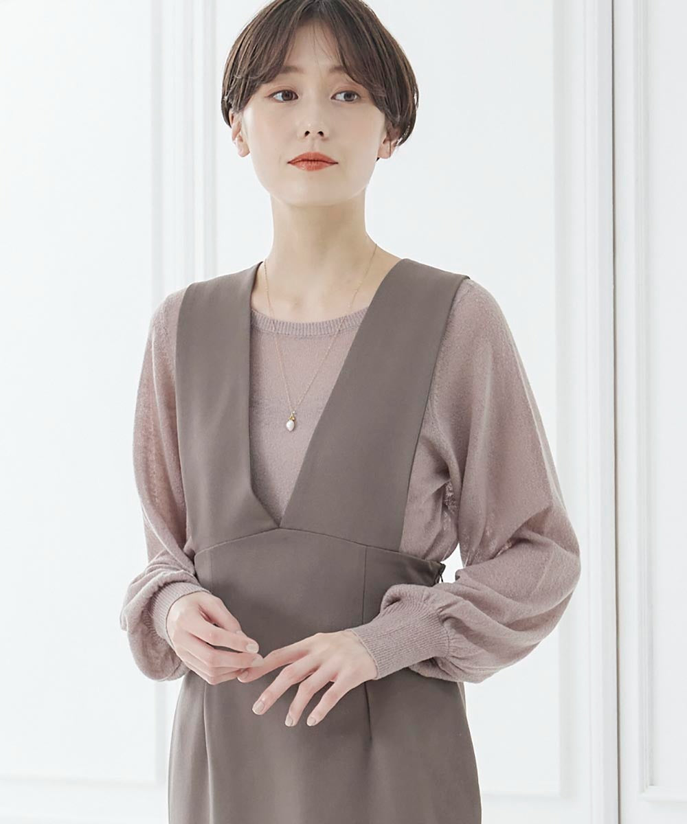 トゥエルブアジェンダ 12Twelve Agenda クルーネックシアーニットプルオーバー