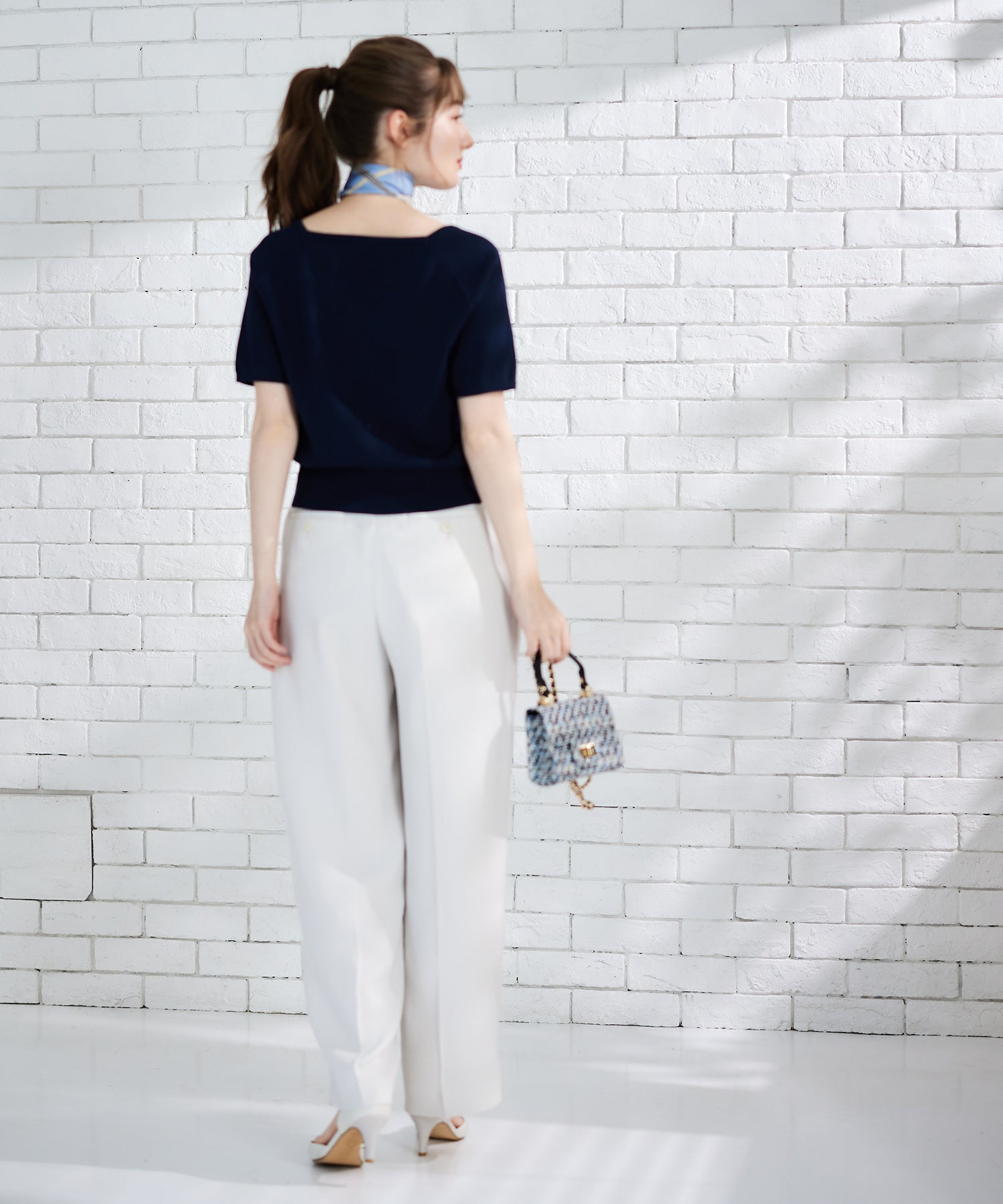 トゥエルブアジェンダ 12Twelve Agenda タックワイドパンツ
