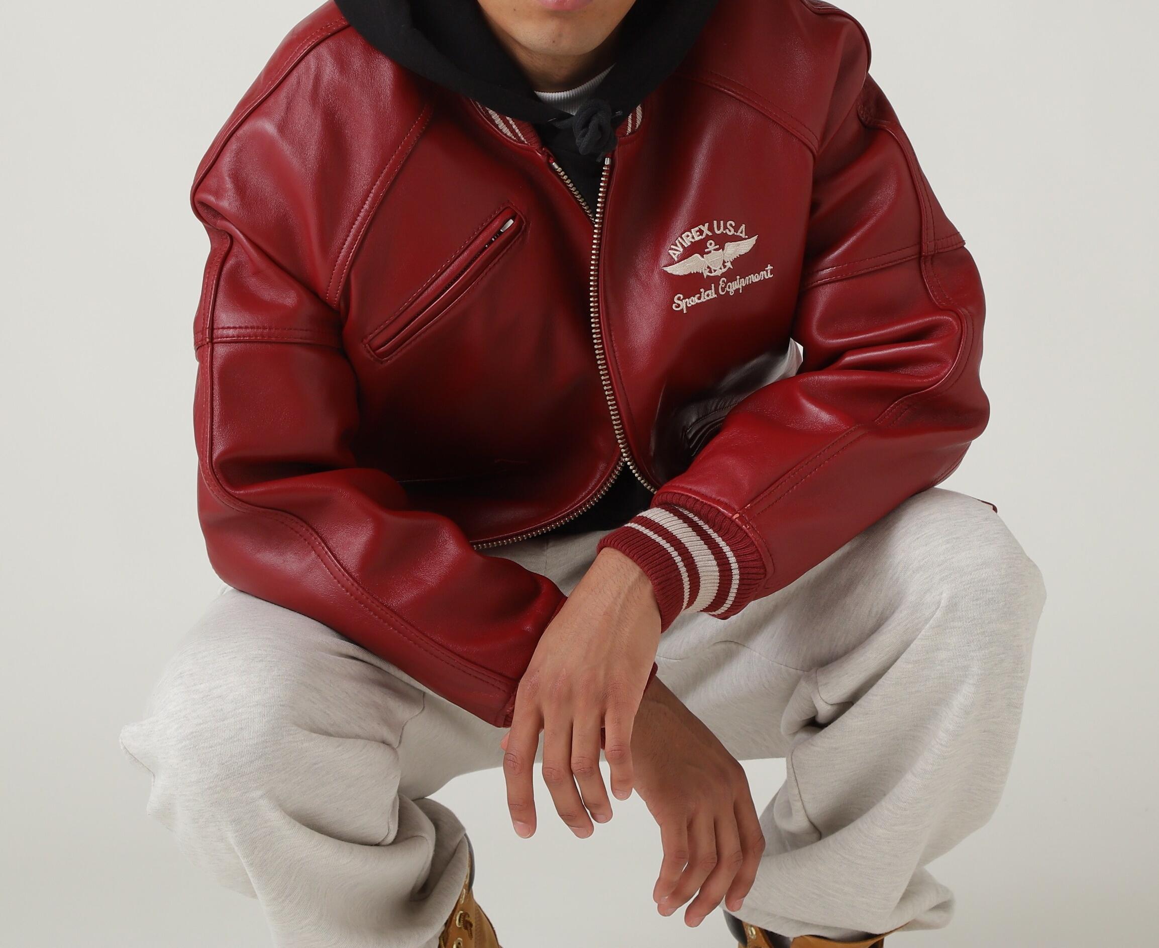 VA>SITY JACKET/ヴァーシティ ジャケット レッド