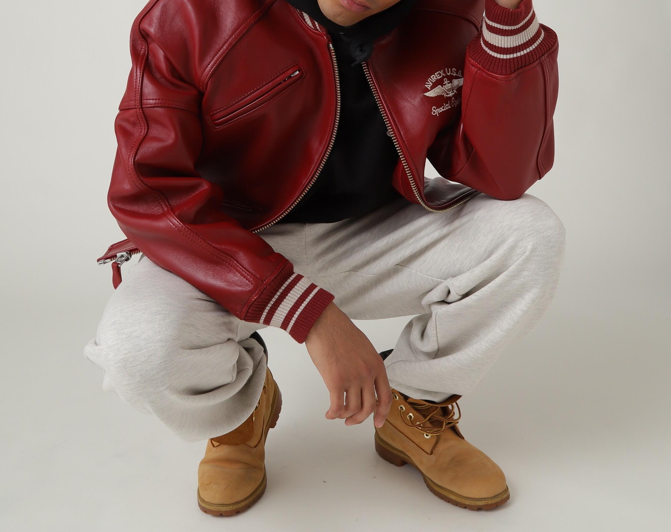 VA>SITY JACKET/ヴァーシティ ジャケット レッド