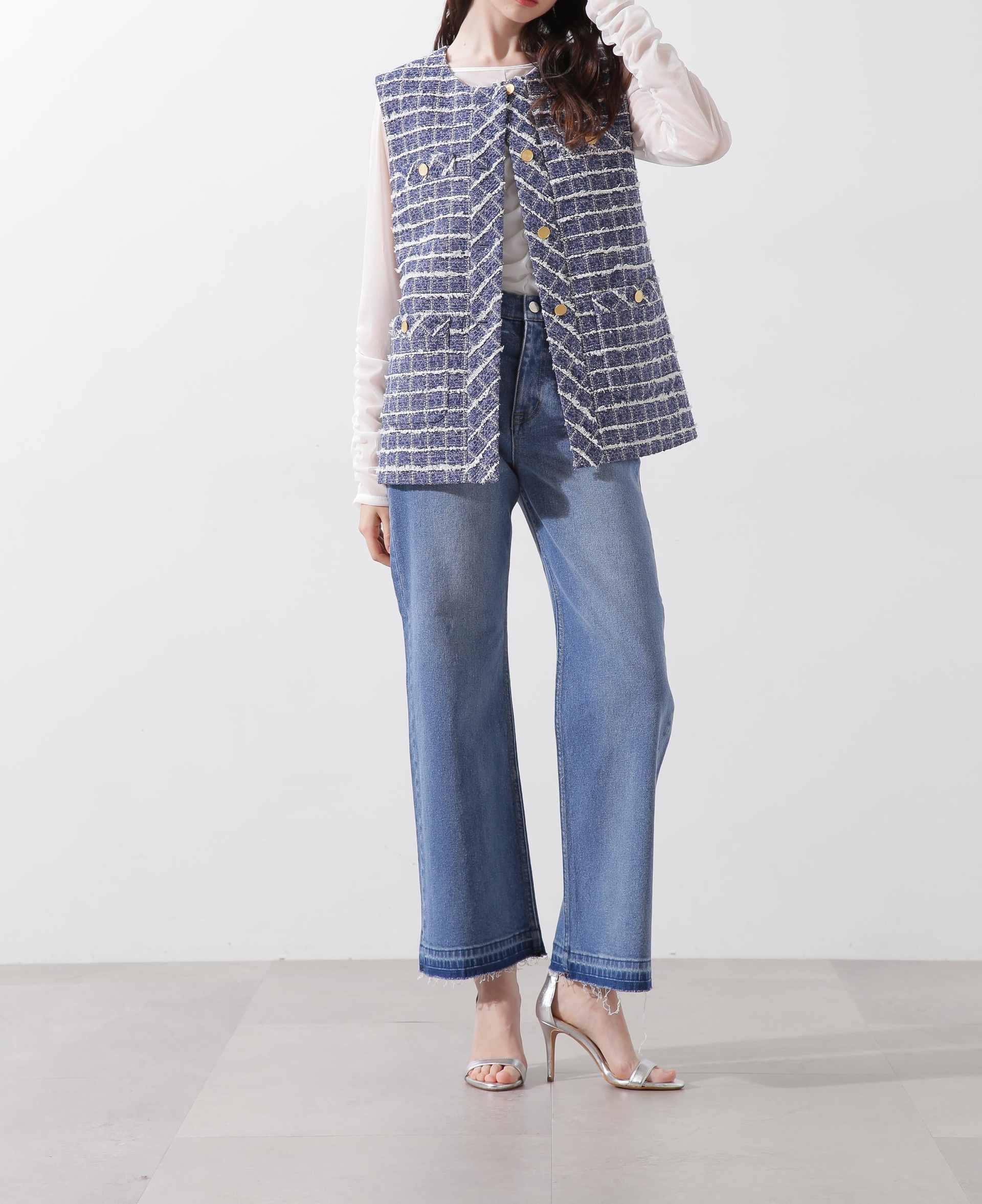 セミワイドデニムパンツ インディゴ