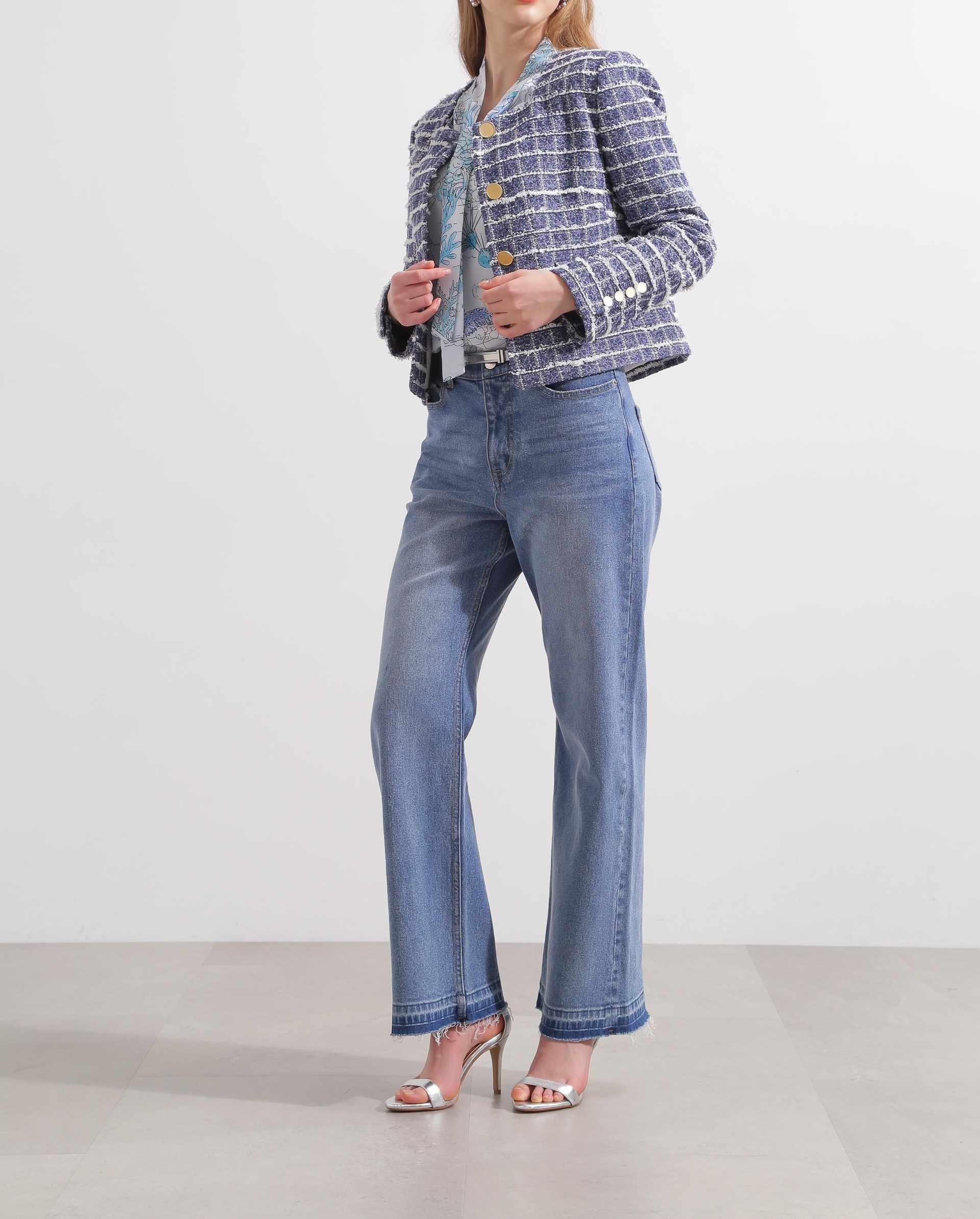 セミワイドデニムパンツ インディゴ