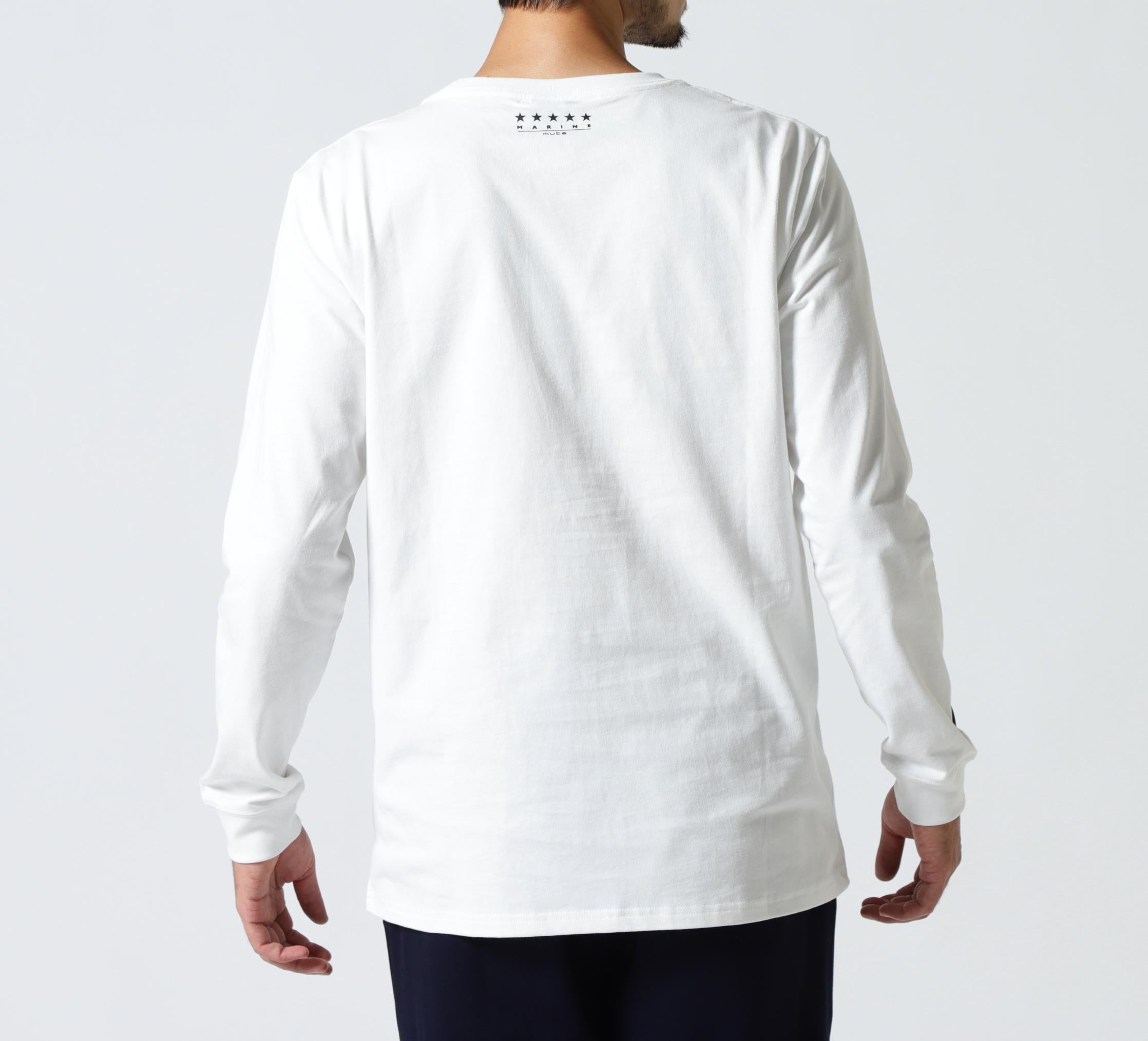 muta MA>INE/ムータ マリン/別注Metal MA>INE LS TEE ホワイト
