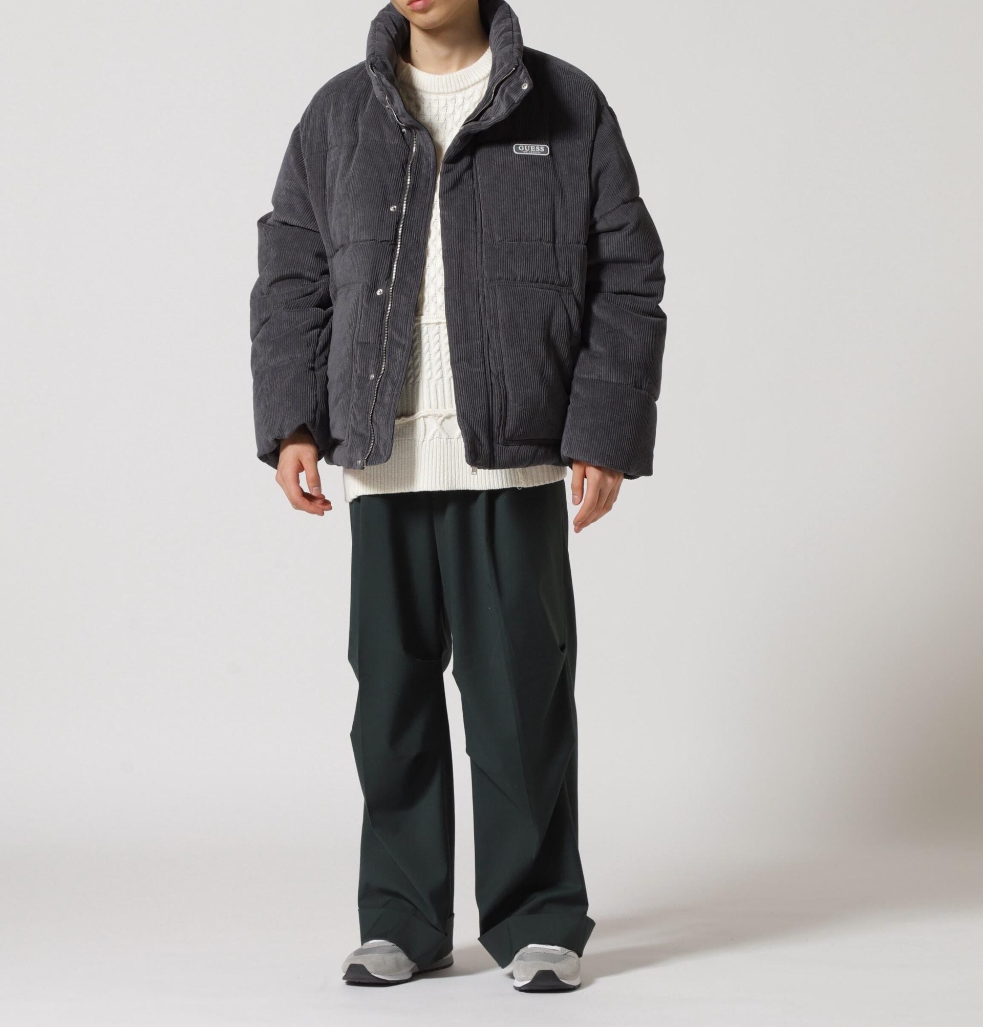 Dankeschon/ダンケシェーン/T> ZIP WIDE PANTS/ジップワイドパンツ グリーン