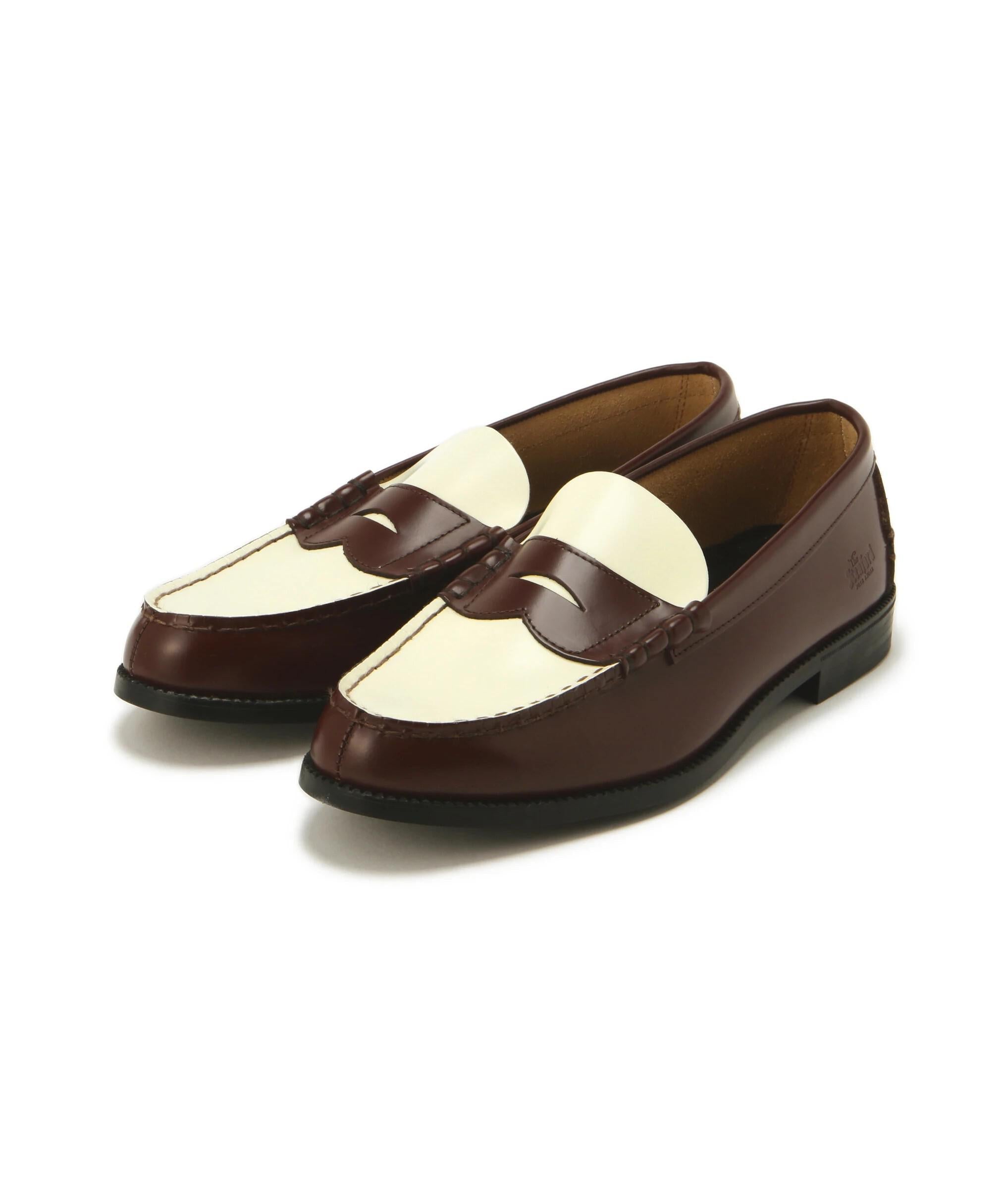 The Kenford Fineshoes/MENS COMBI LOAFERS / DARK BROWN WHITE ブラウン