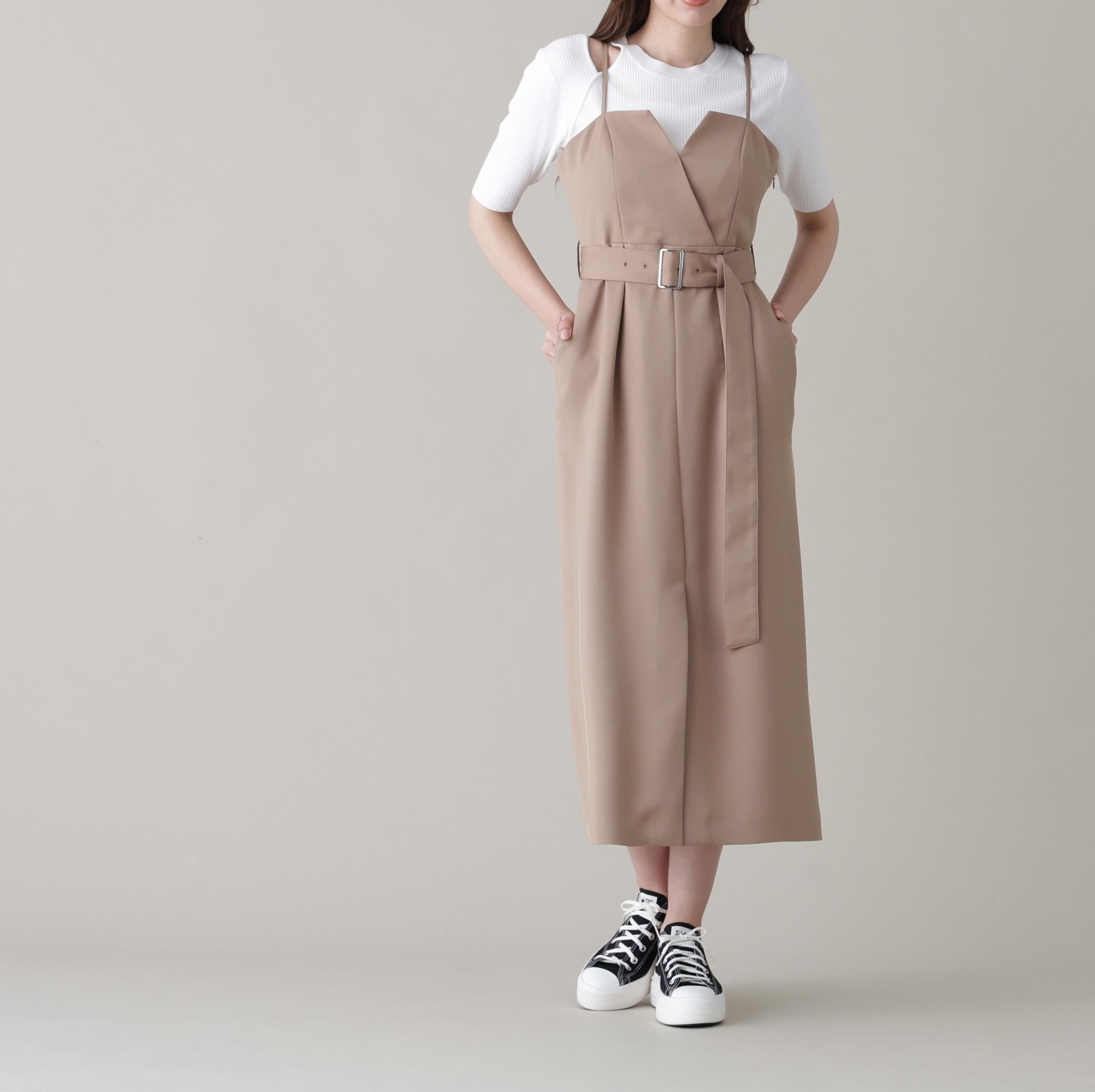 ［美香さん着用］カッティングニットプルオーバー ホワイト
