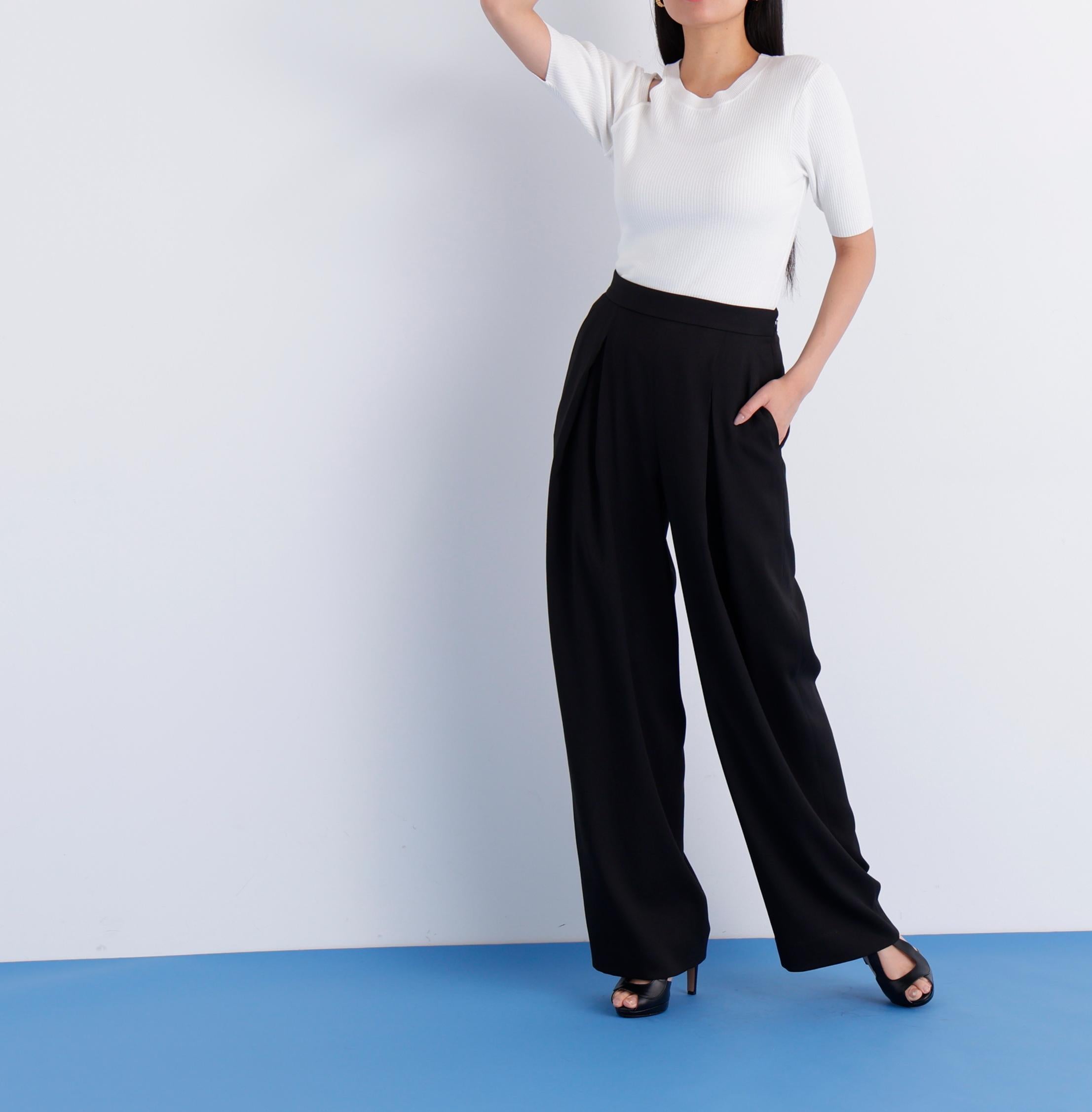 ［美香さん着用］カッティングニットプルオーバー ホワイト