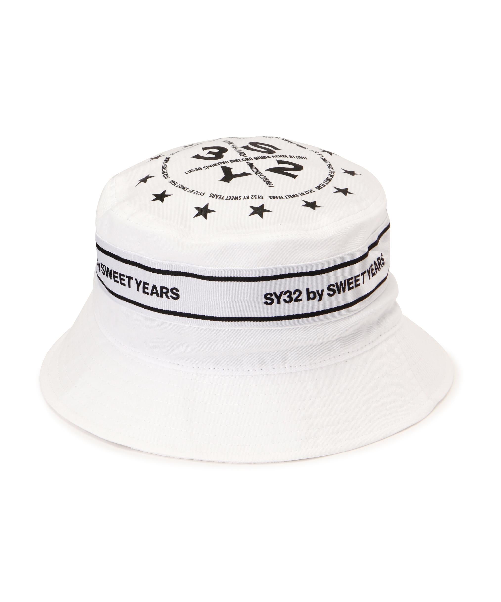 SY32 by SWEET YEARS /TAPE DESIGN BUCKET HAT ホワイト