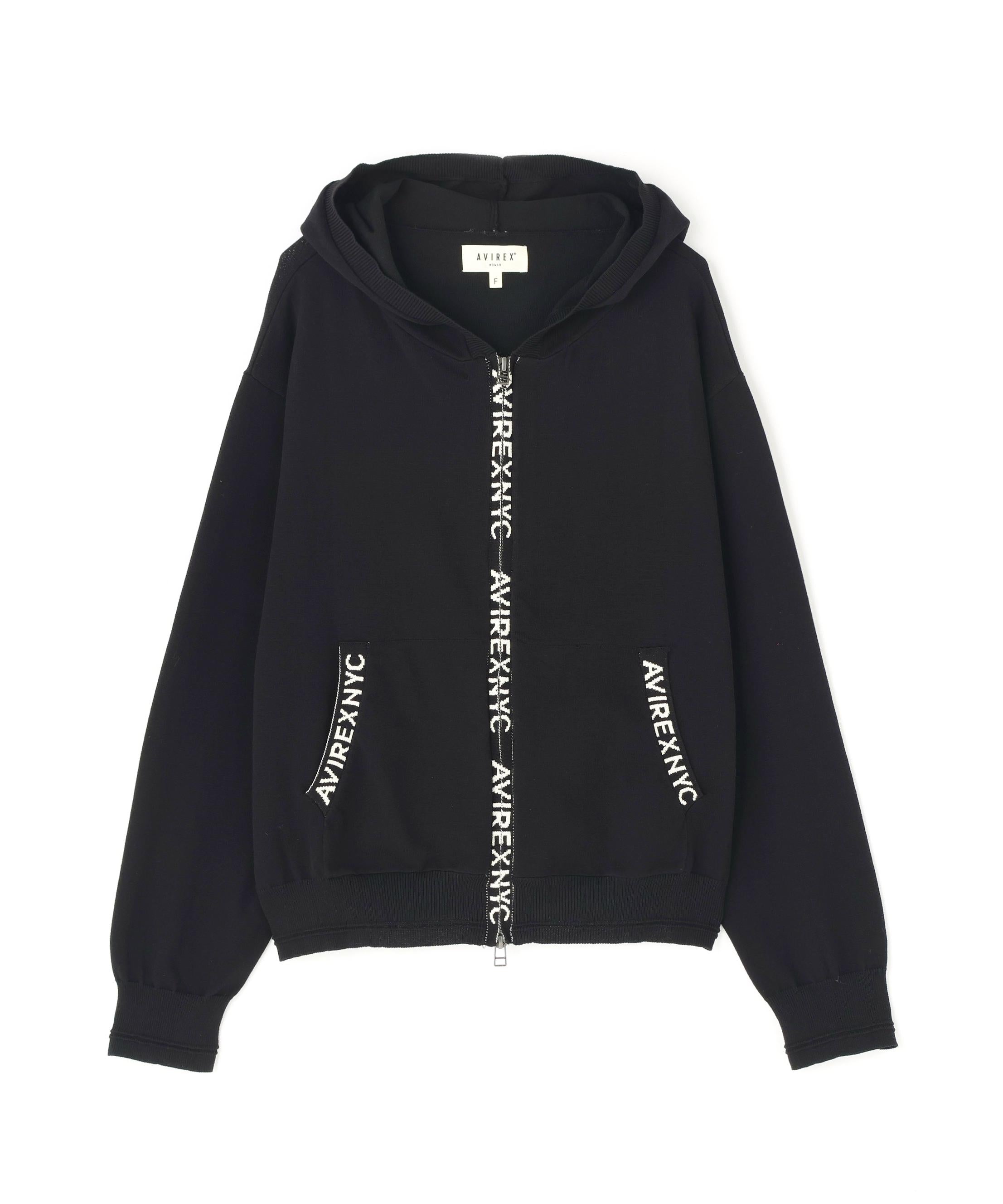 《WOMAN》SWEAT LOOK KNIT HOODIE ブラック