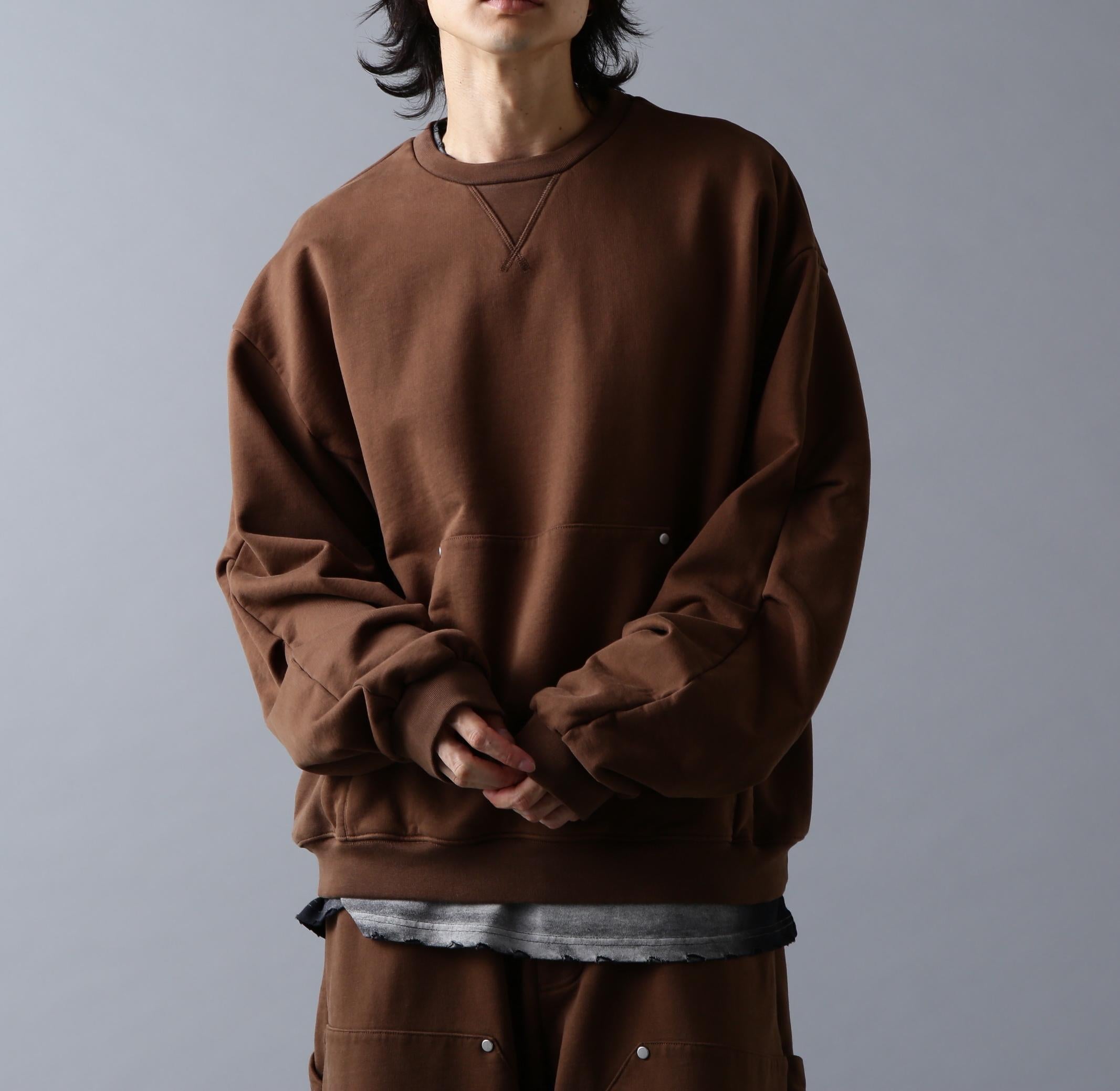 DankeSchon/ダンケシェーン/480HW SWEAT CREWNECK ブラウン