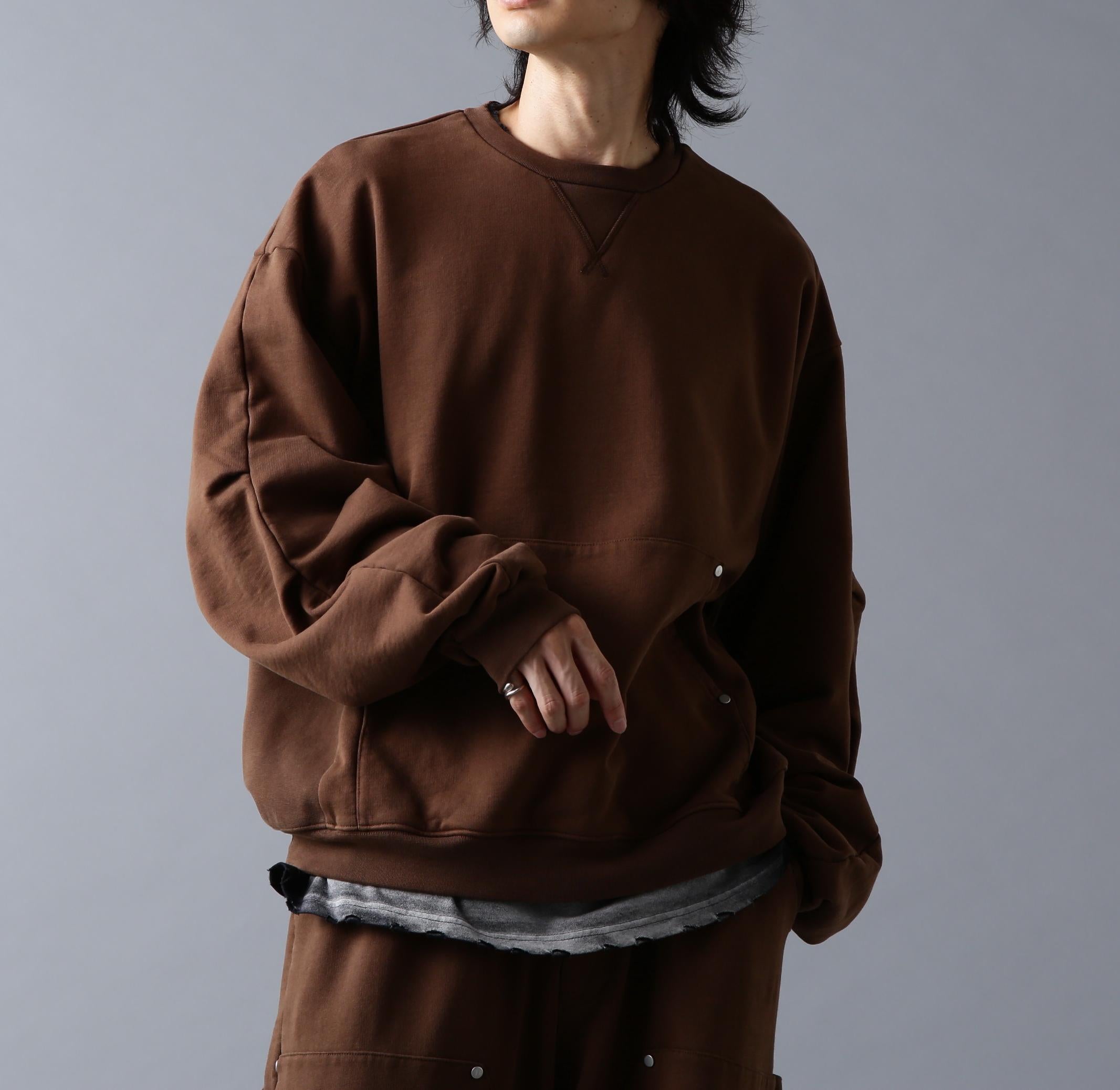 DankeSchon/ダンケシェーン/480HW SWEAT CREWNECK ブラウン