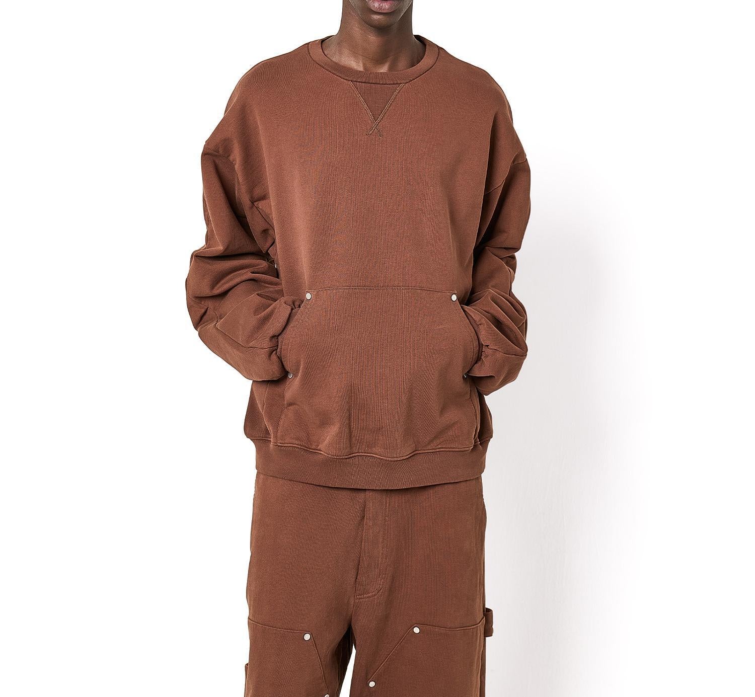 DankeSchon/ダンケシェーン/480HW SWEAT CREWNECK ブラウン