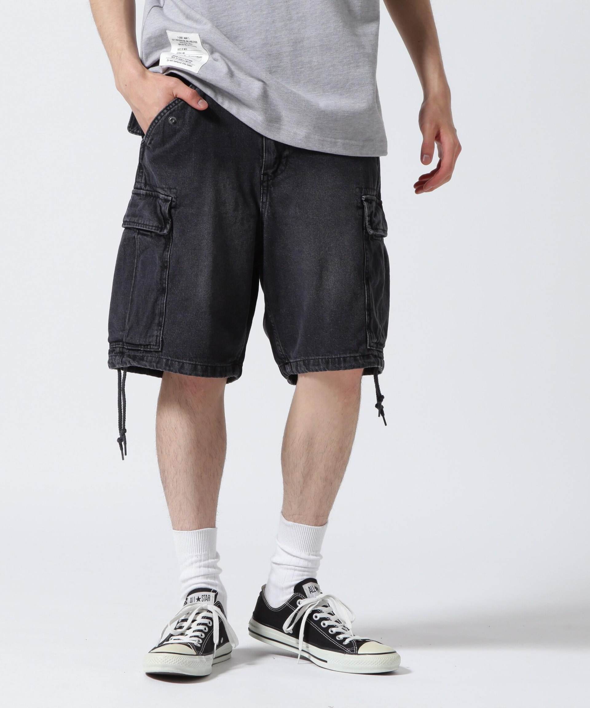 《WER&DEPOT限定》M-65 FATIGUE DENIM SHO>T PANTS / M-65 ファティーグ デニム ショートパンツ  ブラック