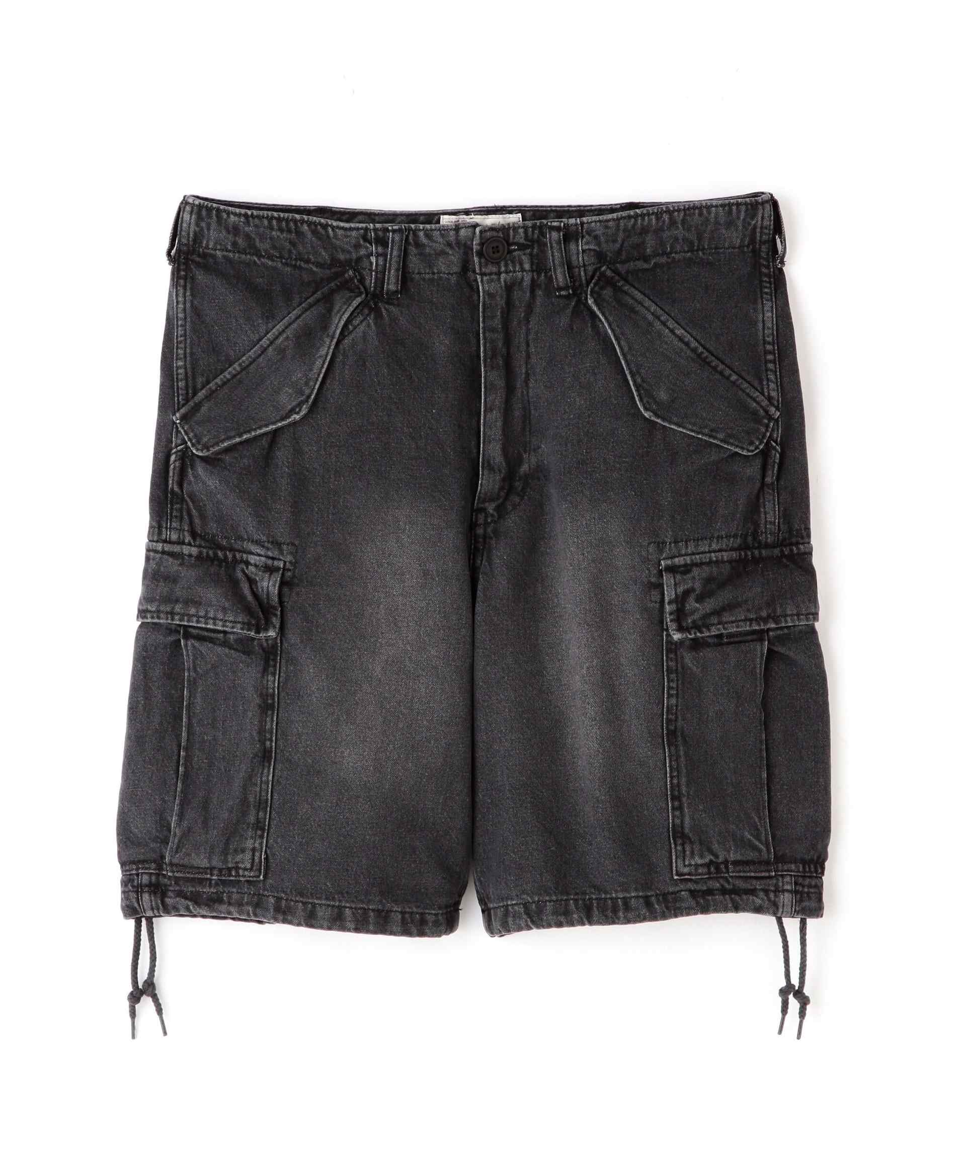 《WER&DEPOT限定》M-65 FATIGUE DENIM SHO>T PANTS / M-65 ファティーグ デニム ショートパンツ  ブラック