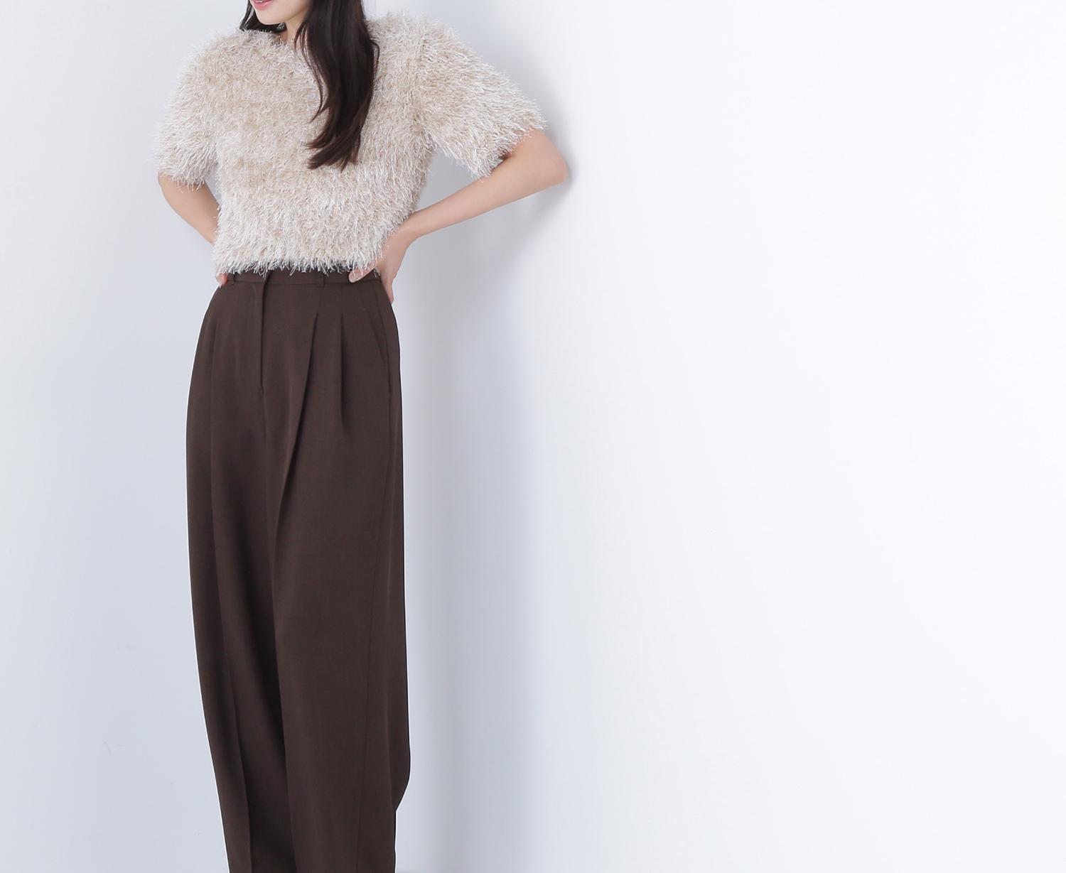 ミックスシャギーニット ベージュミックス2