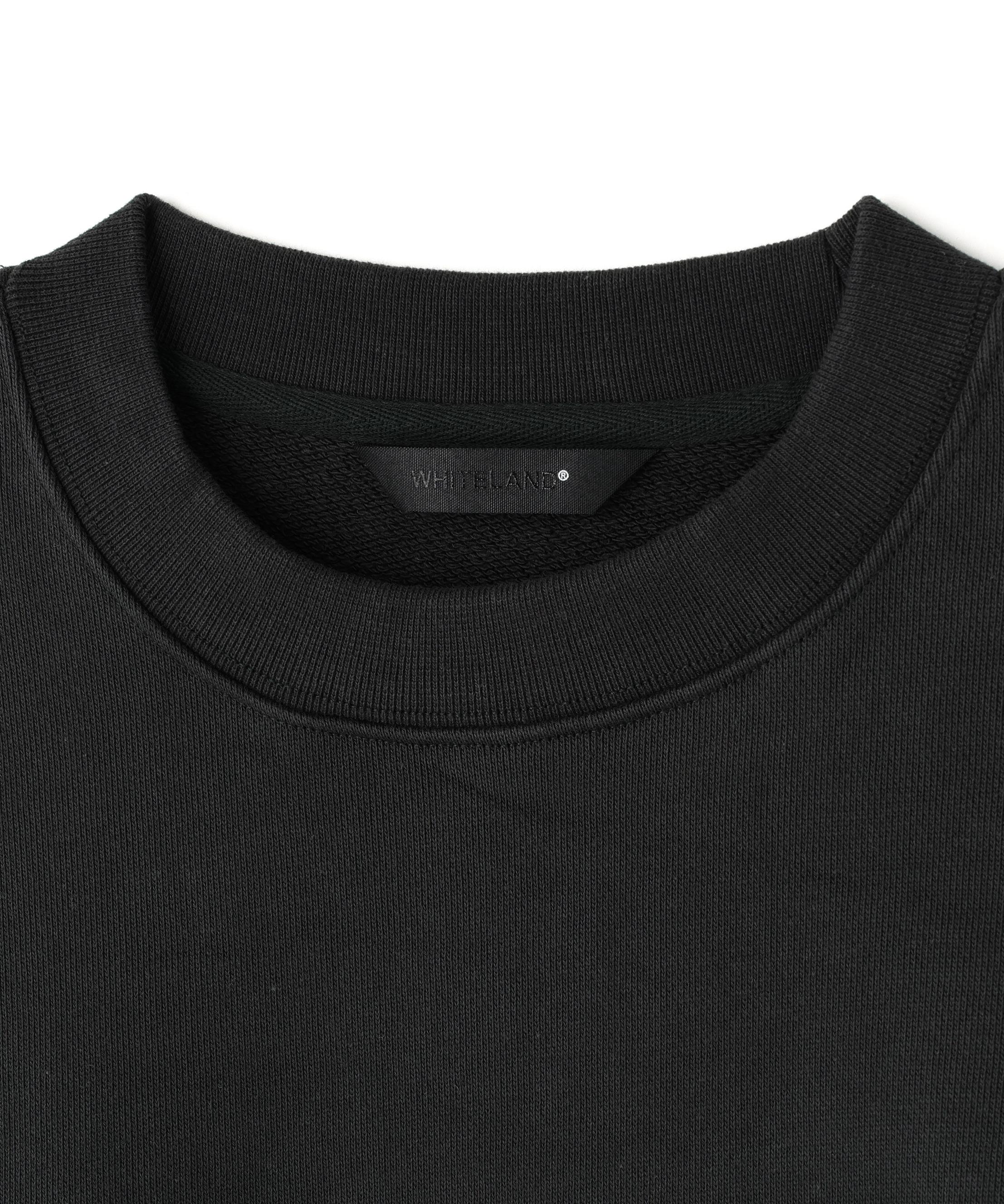 WHITELAND/ホワイトランド/OVER SIZE CREW SWEAT ブラック