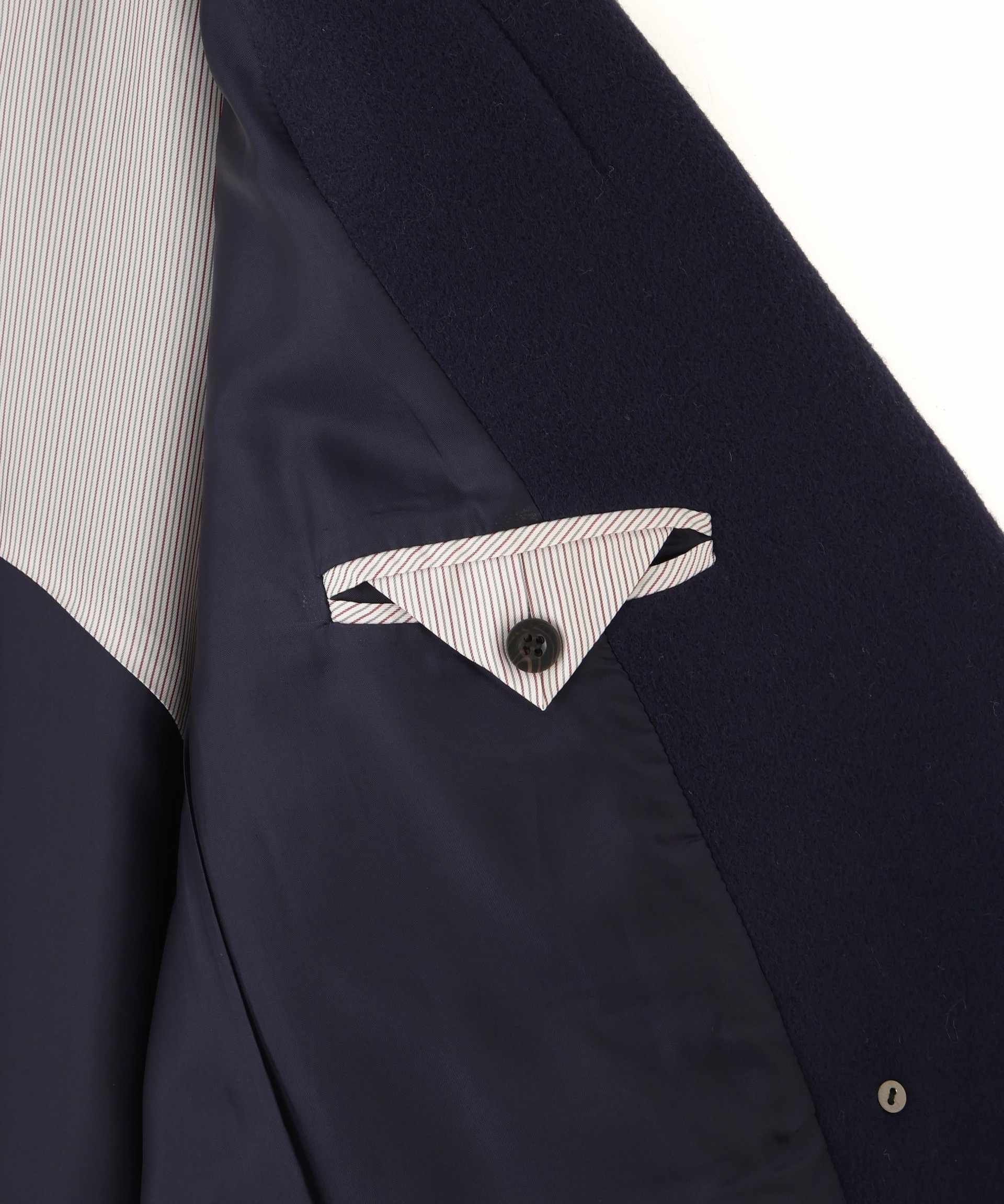 ウールモッサダブルチェスターコート ネイビー
