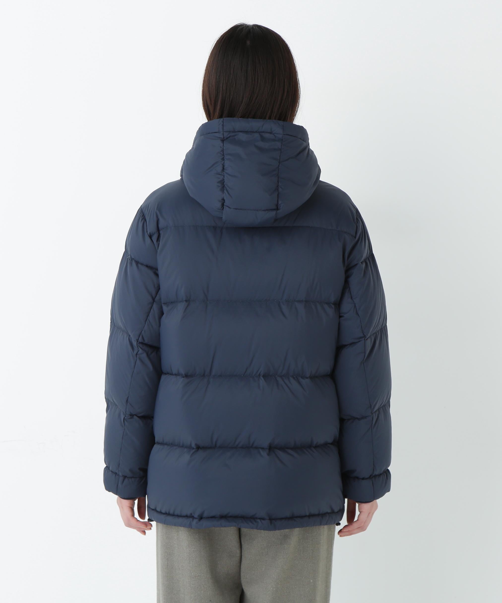 ボリュームフードダウンコート ダークネイビー