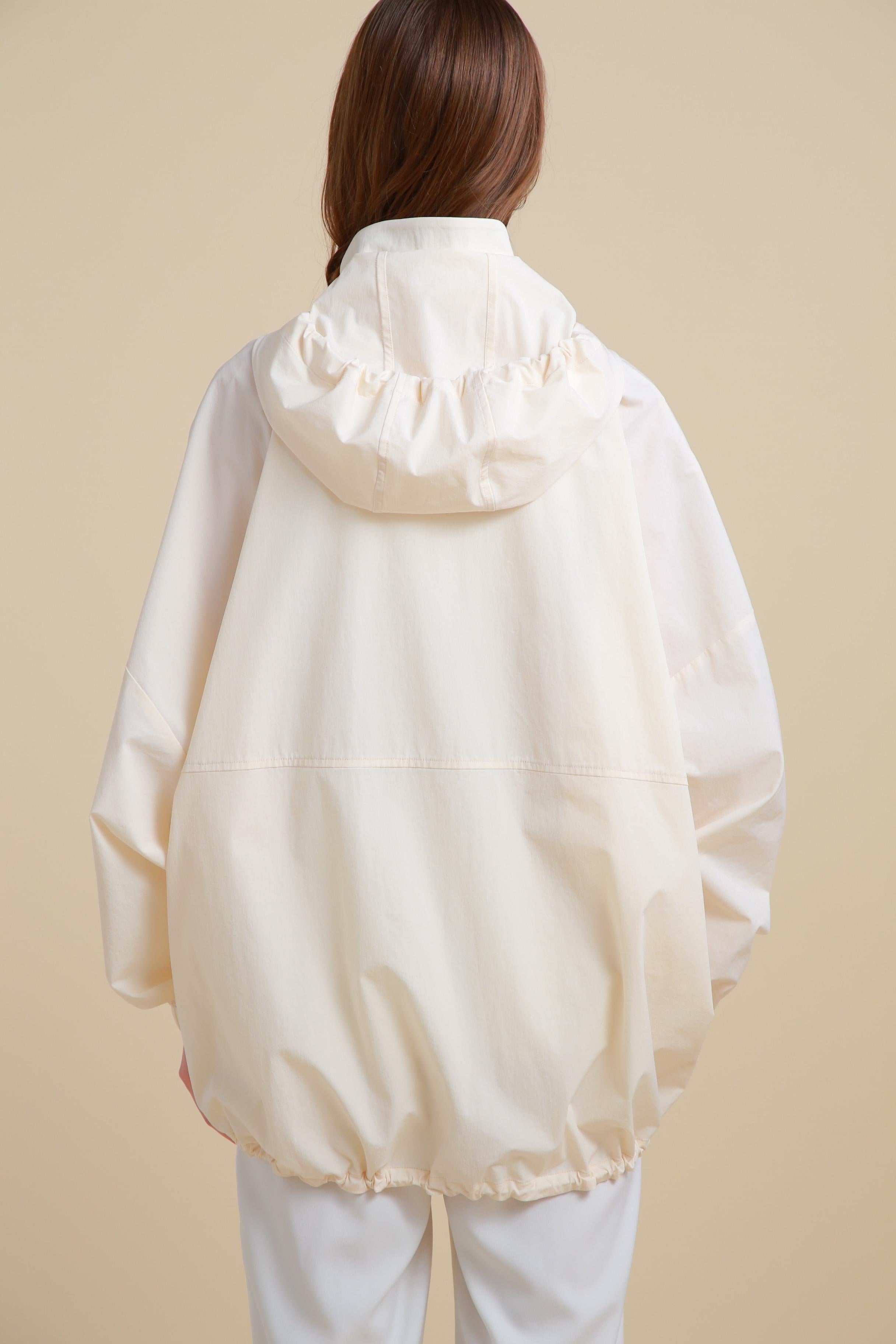 [THE HOLIDAY CLOSET]ドルマンフードコート エクリュ1
