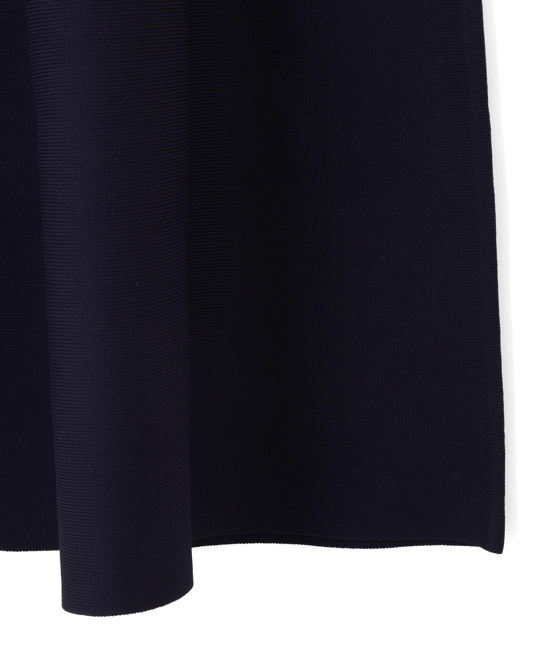 タイ付きニットワンピース ネイビー