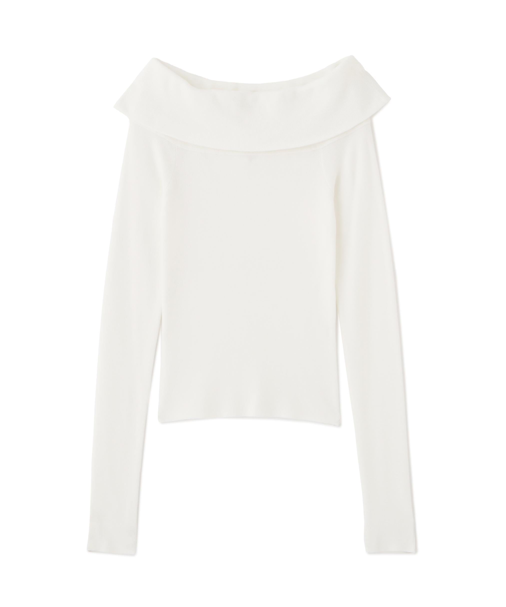 オフショルダー２ＷＡＹニットプルオーバー ホワイト