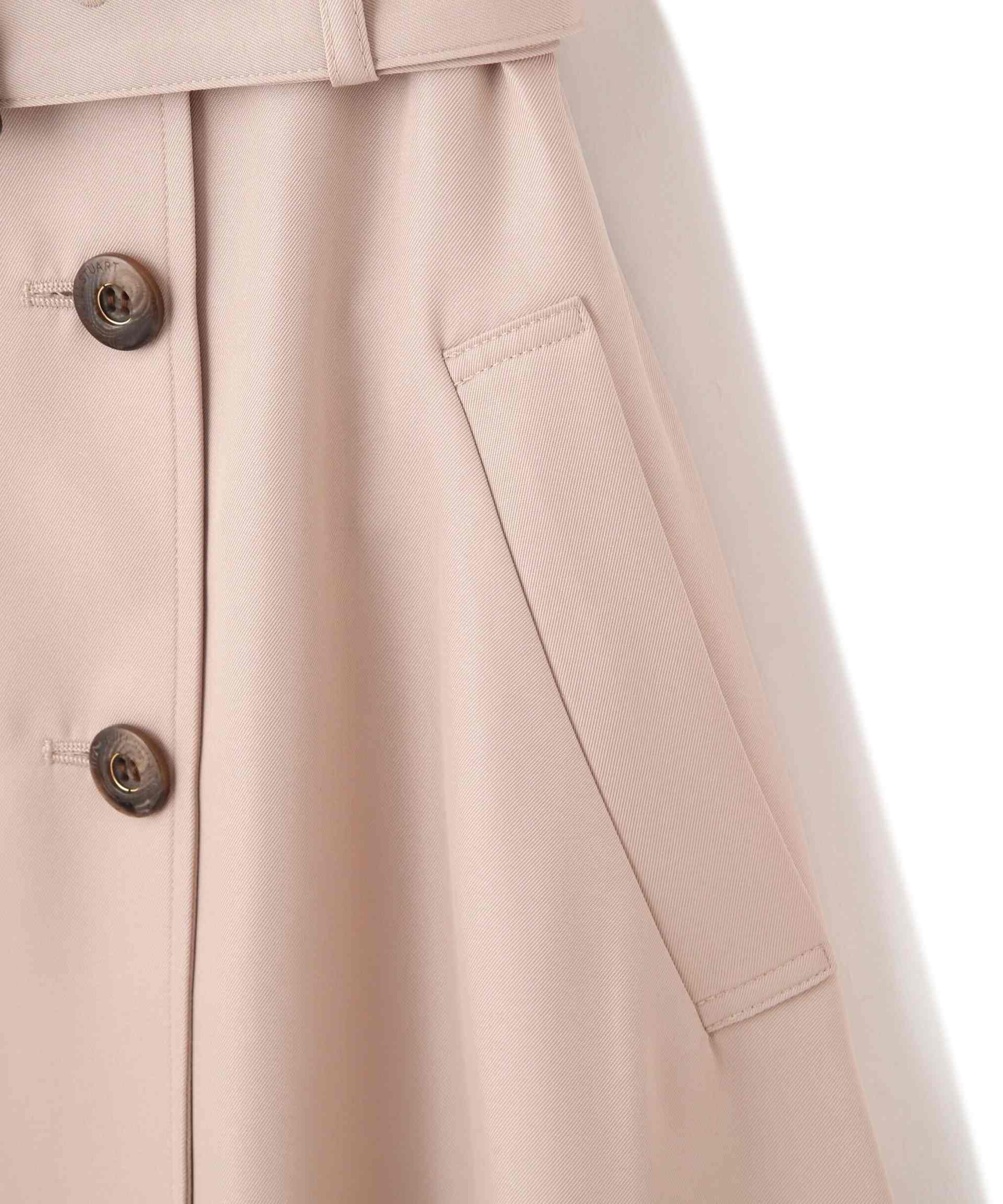 スカーフ付きドレストレンチコート ベージュ