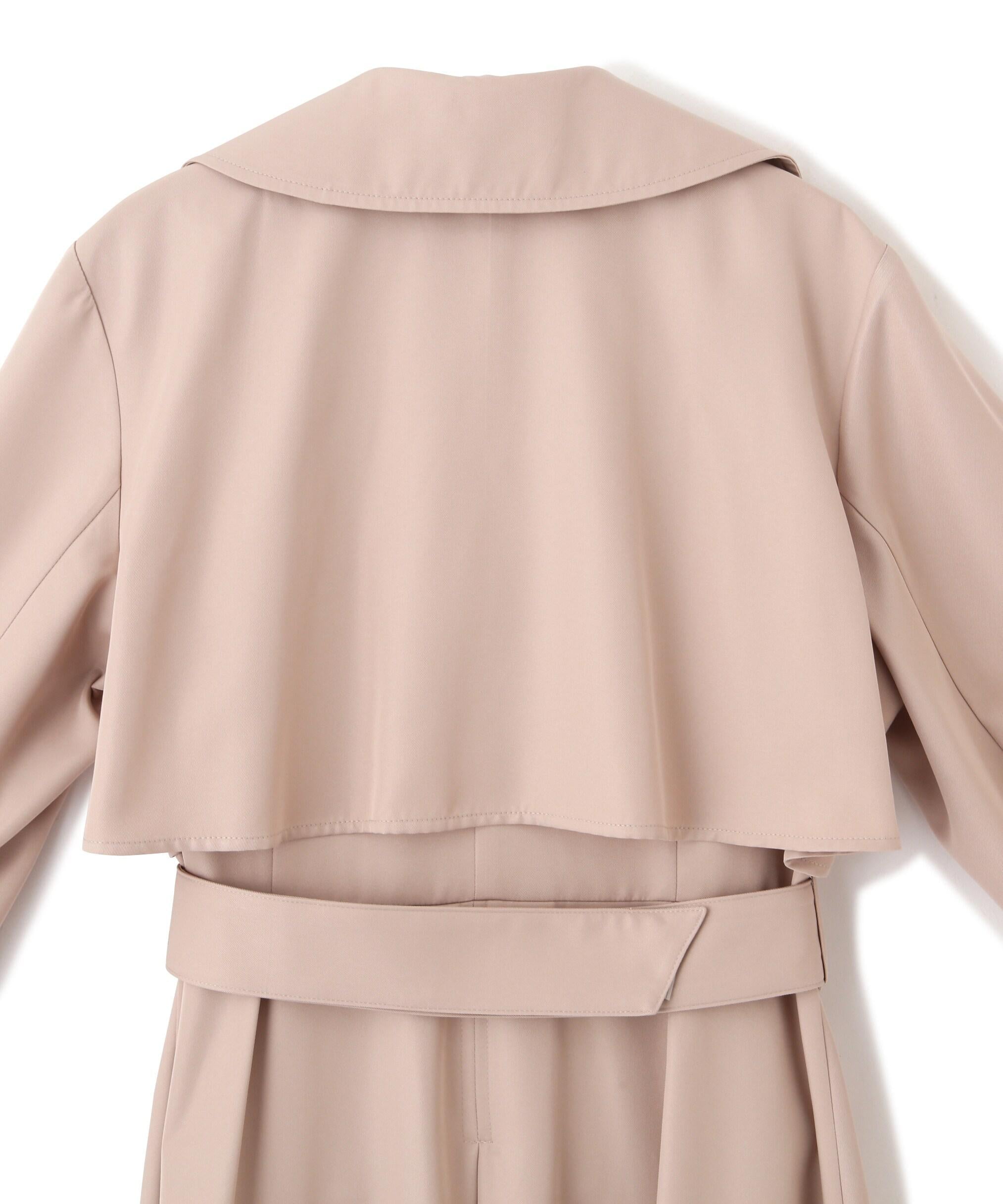 スカーフ付きドレストレンチコート ベージュ