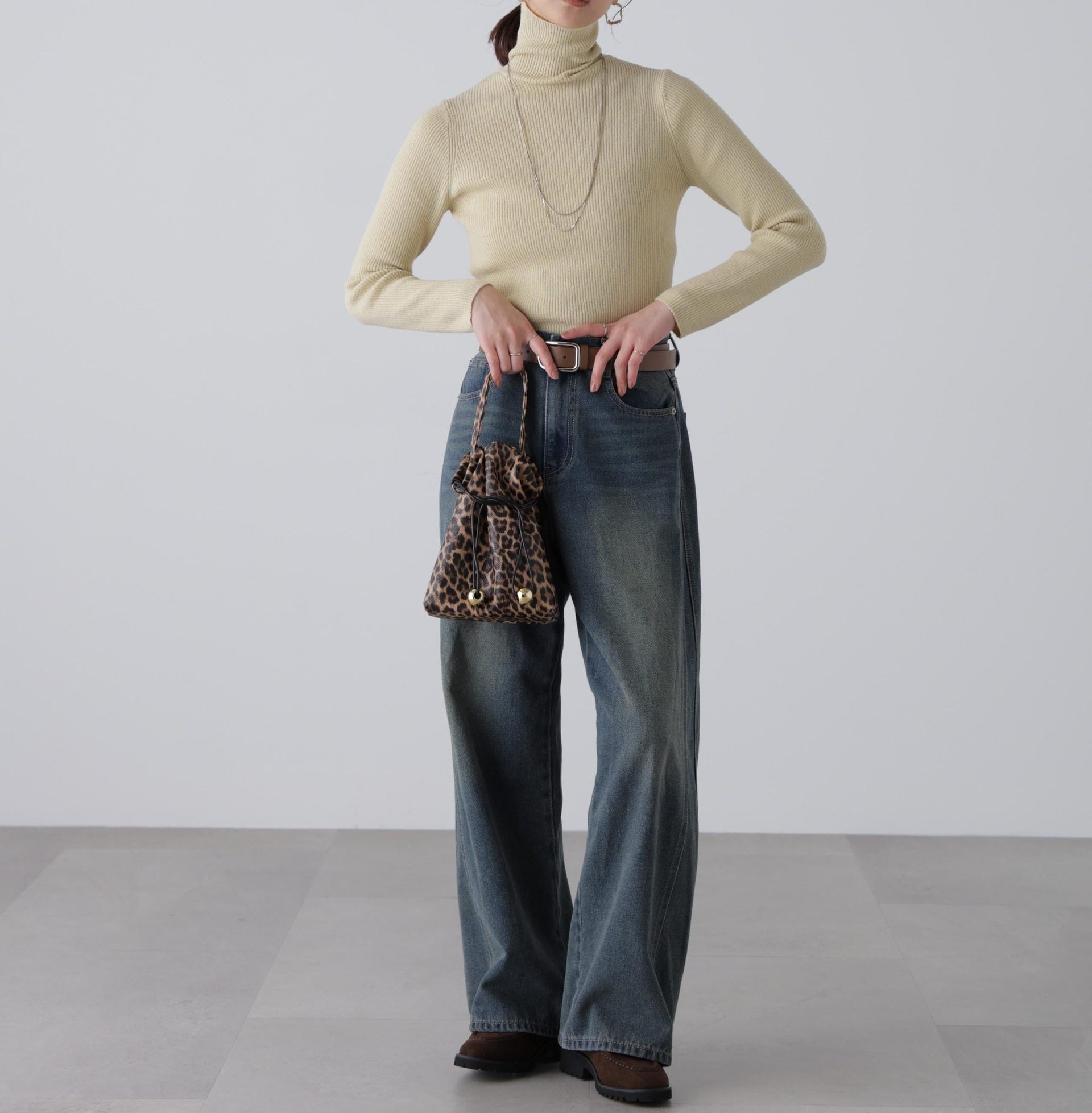 ニット/セーター Turtle Neck Rib Knit Turtle Neck Rib Knit