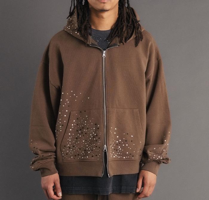 FR(13)NDS /フレンズ/Stone Sweat Hoodie ブラウン